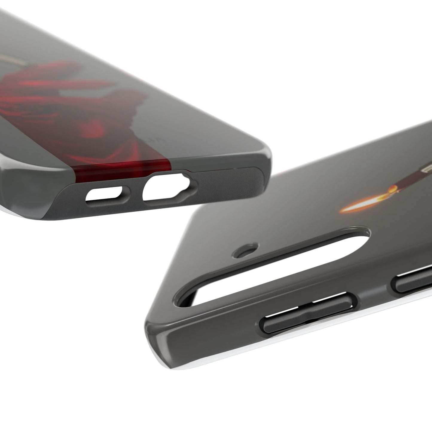 Red Glove Lighter Tough Phone Case — Dark Gothic Flame Protective Cover