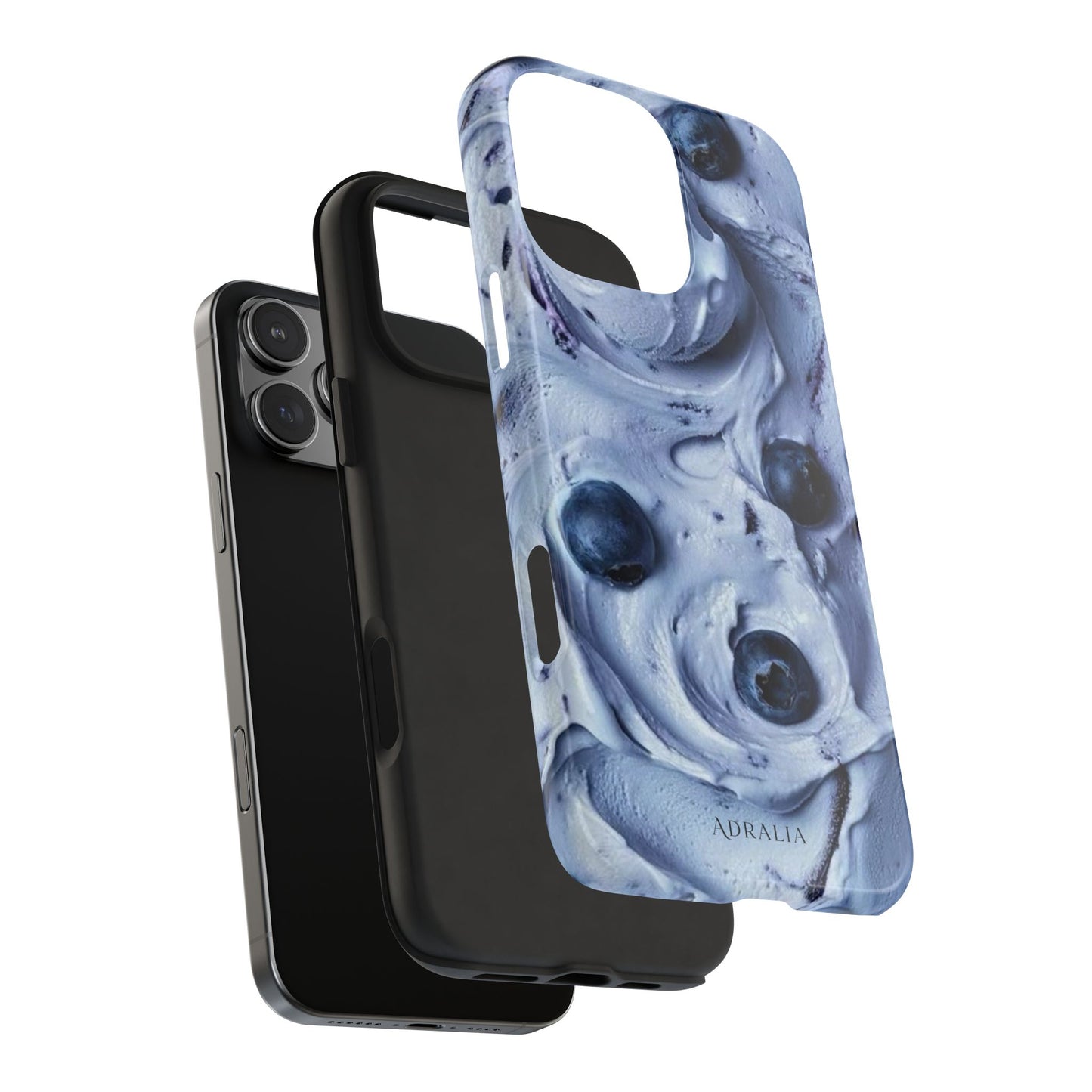 Blueberry Swirl Tough Phone Case — Protective Artistic Fruit Pattern