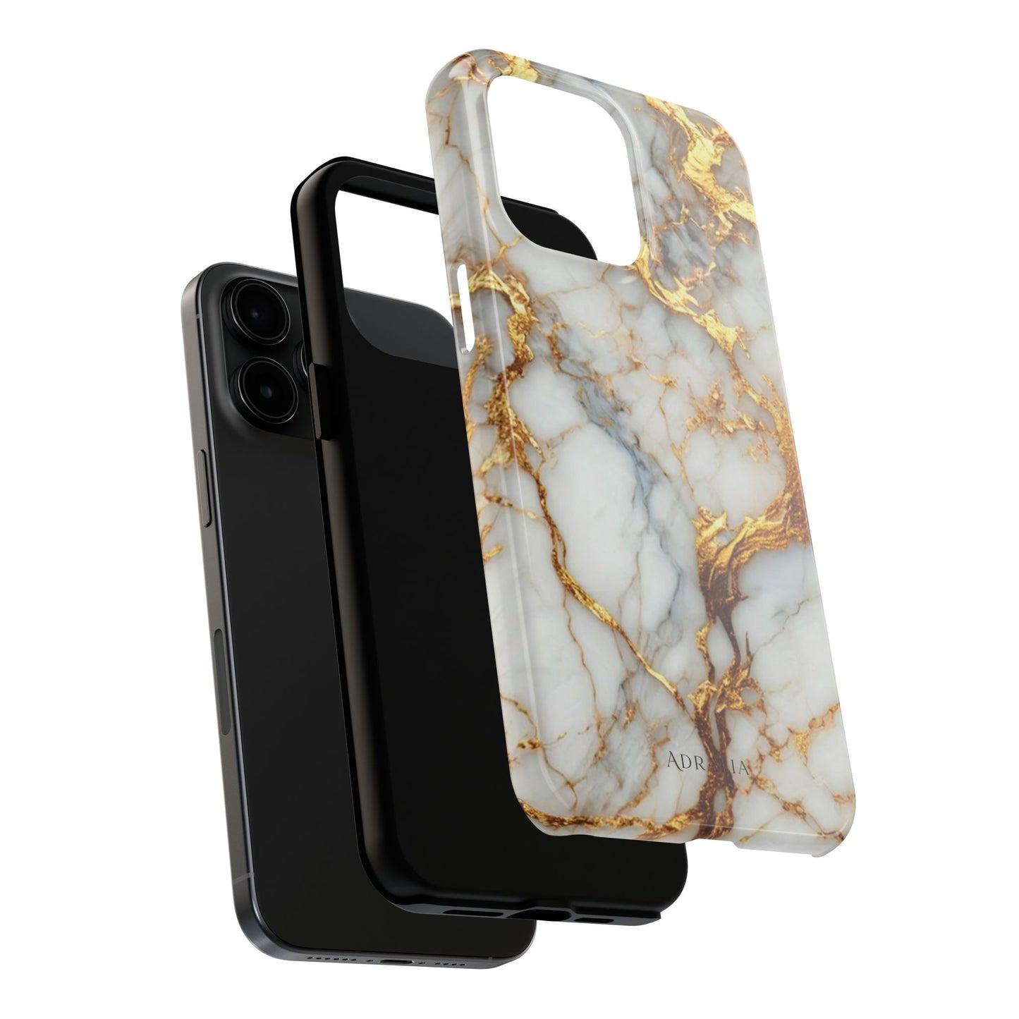Gold Veined Marble Tough Phone Case — Luxury Protective Phone Case