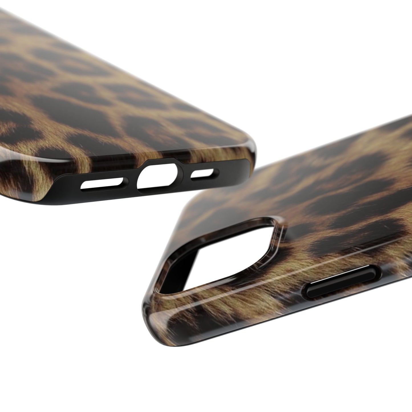 Leopard Print Tough Phone Case — Durable Animal-Print Protective Cover