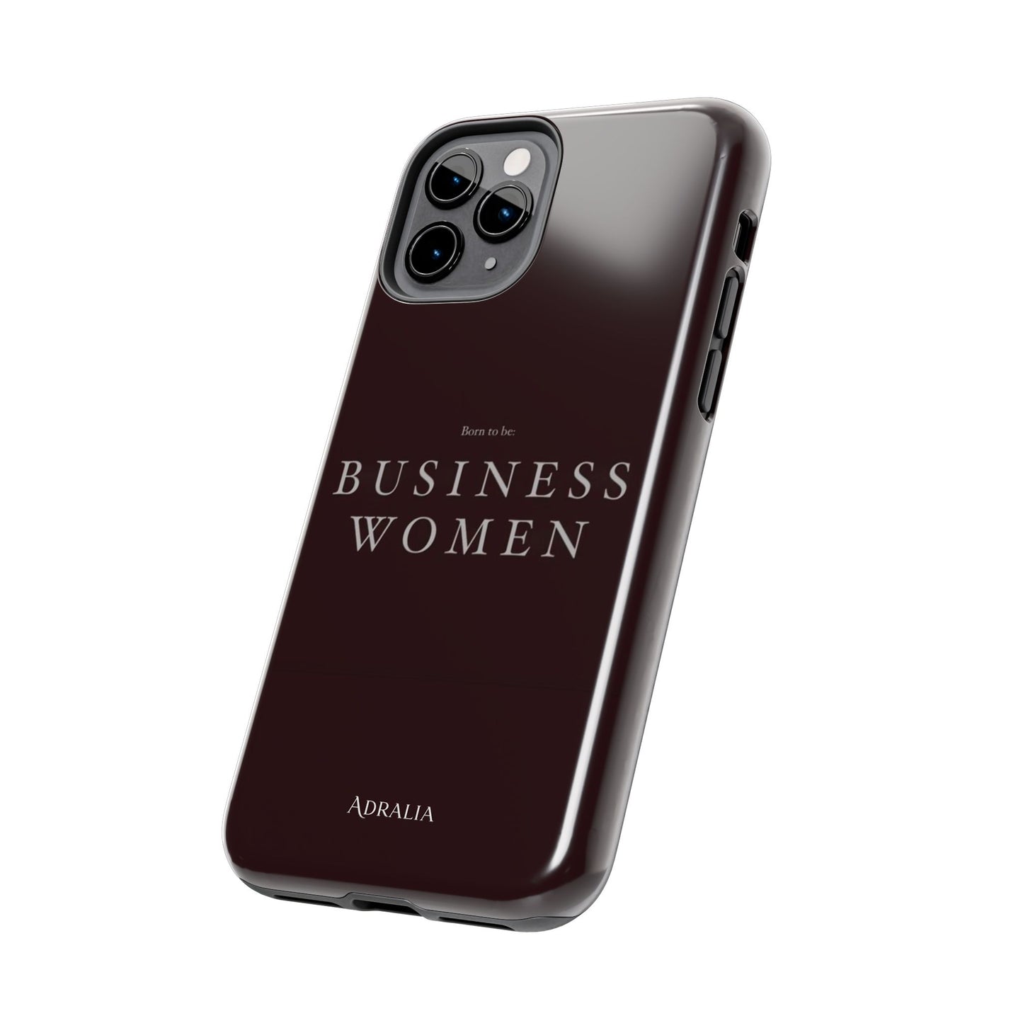 Business Women Tough Phone Case — Empowering Burgundy Protective Phone Cover