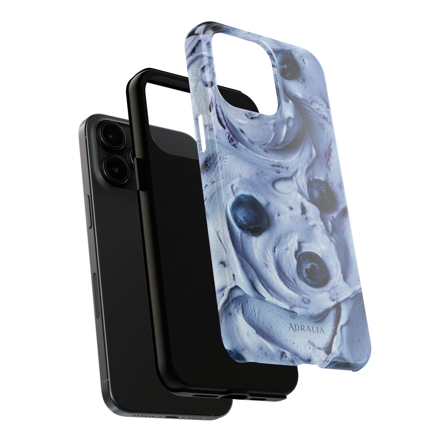 Blueberry Swirl Tough Phone Case — Protective Artistic Fruit Pattern
