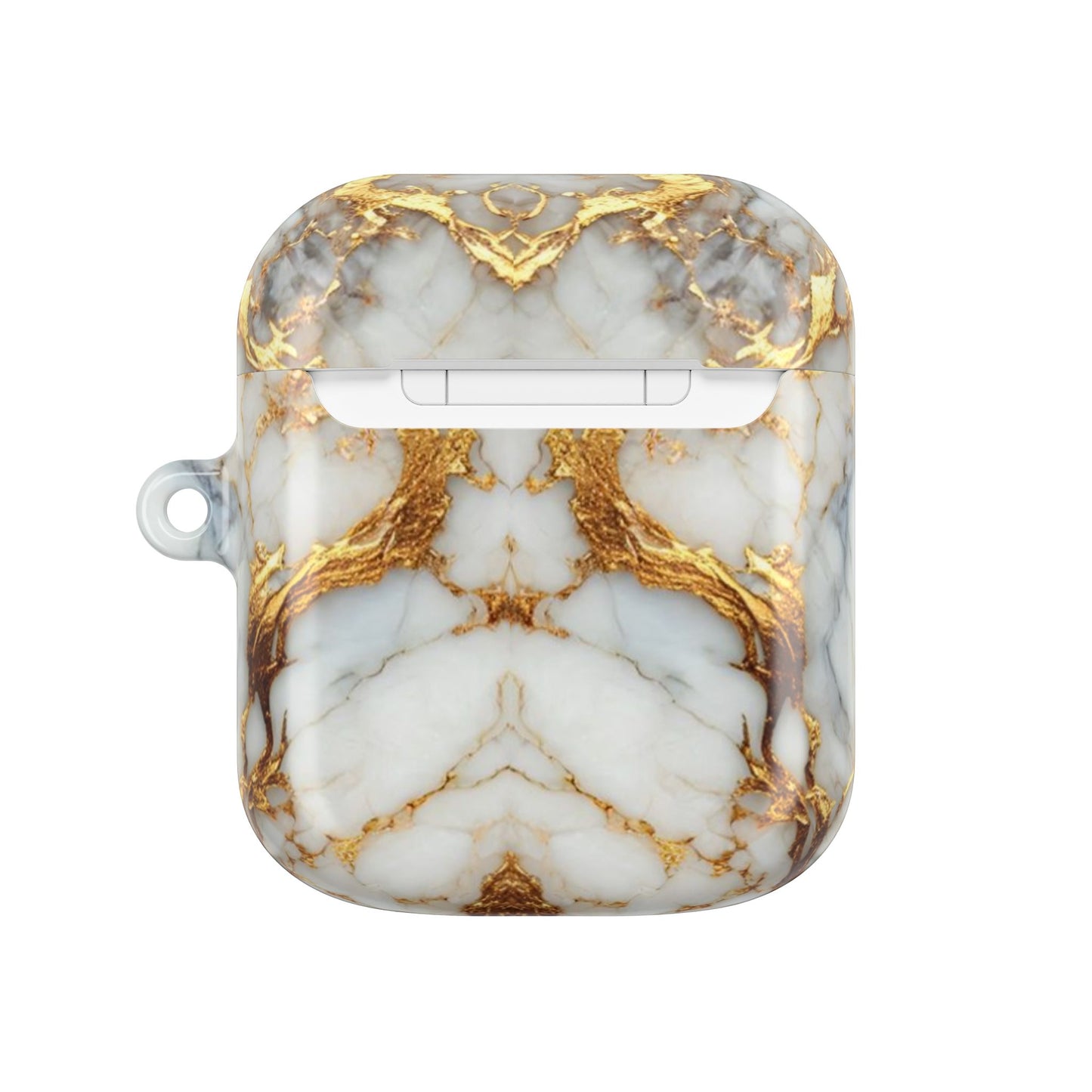 Marble Gold Luxe AirPod Case — Elegant White & Gold Charging Case Cover