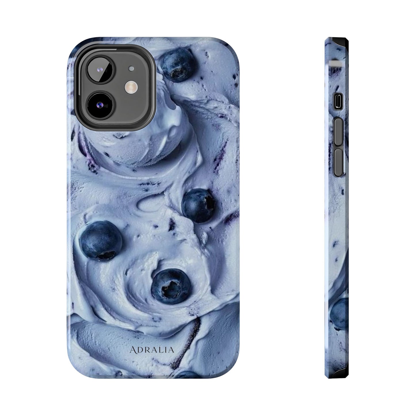 Blueberry Swirl Tough Phone Case — Protective Artistic Fruit Pattern