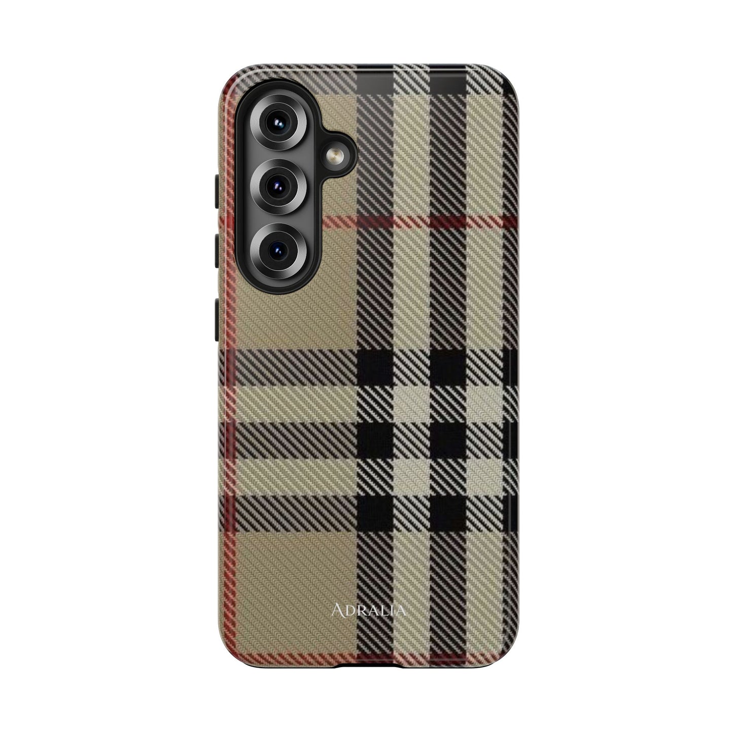 Plaid Tough Phone Case — Classic Beige Check Protective Cover