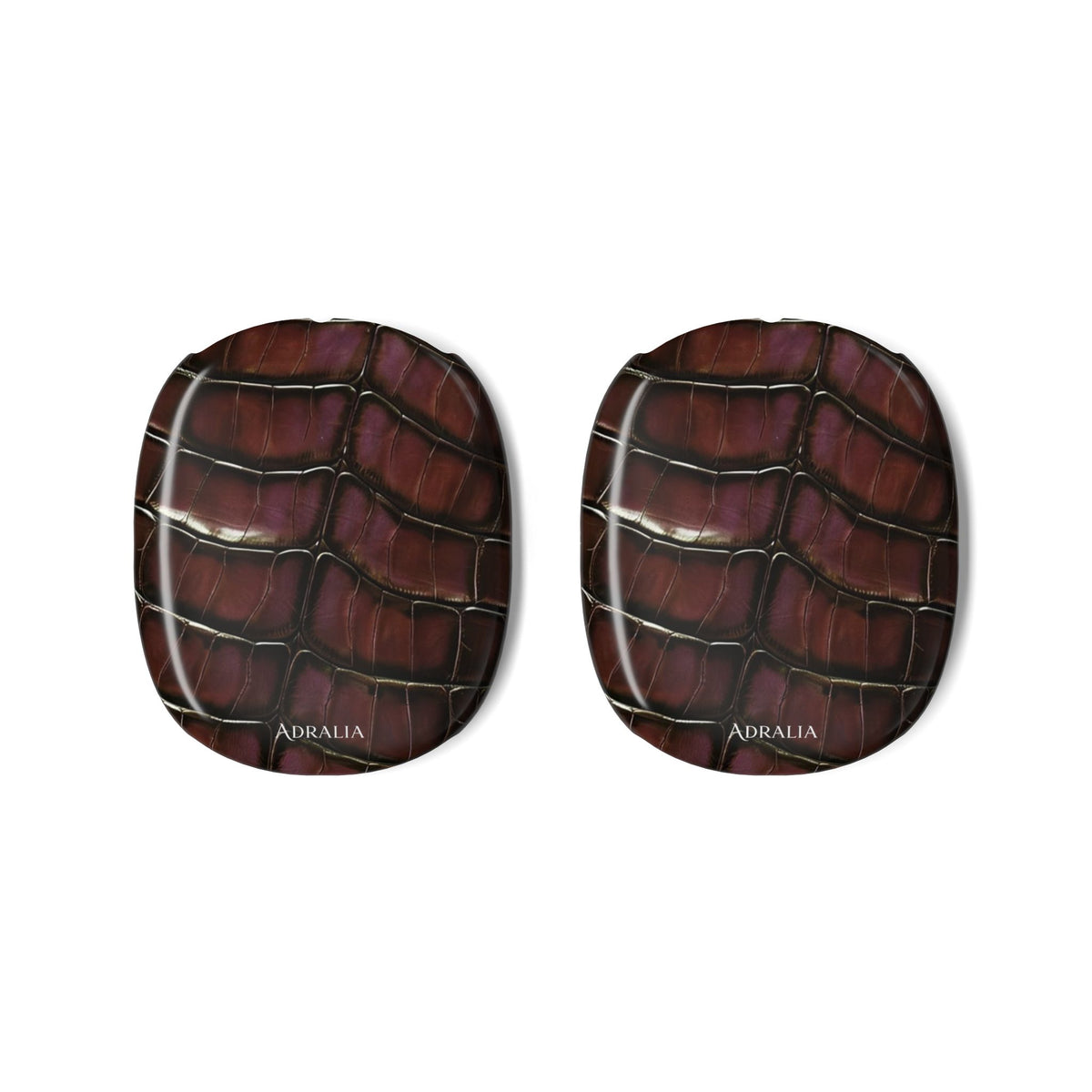 AirPods Max Case – Brown Crocodile Leather Texture Shell