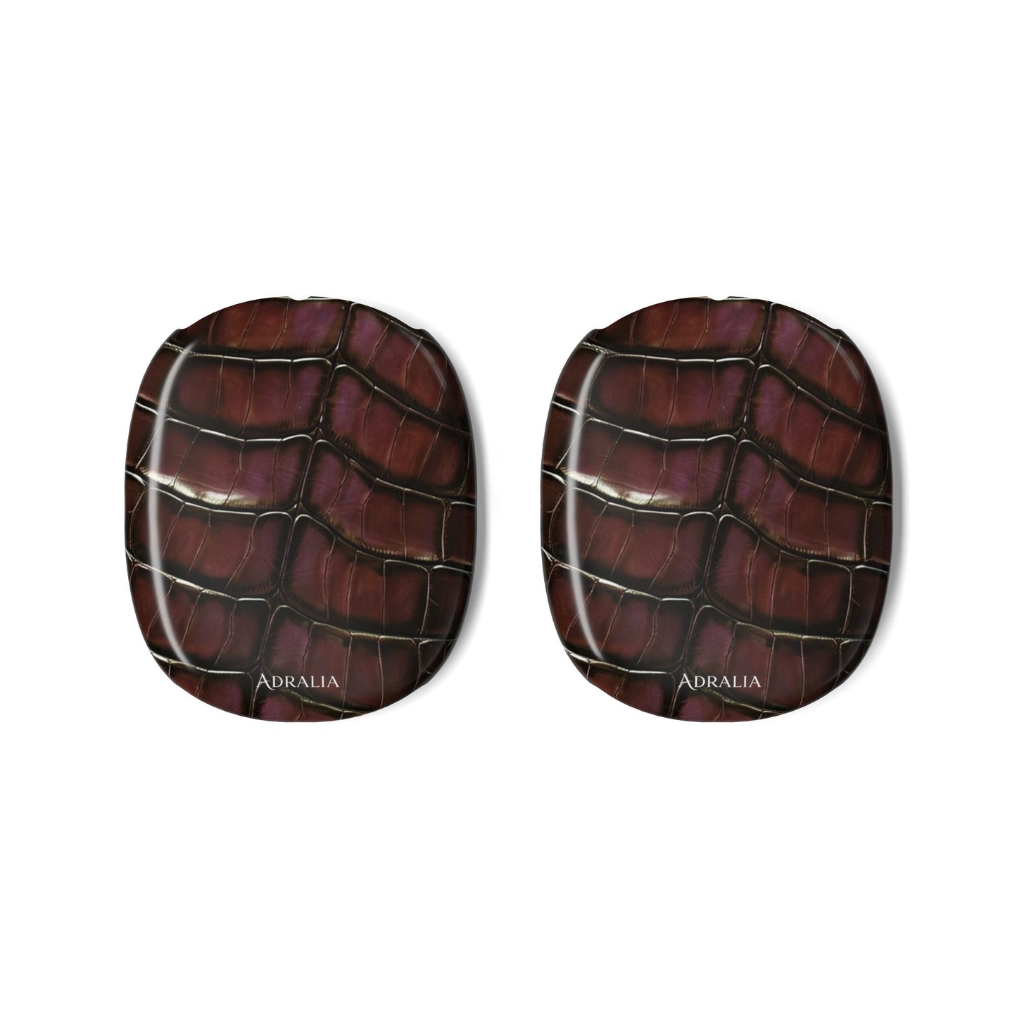AirPods Max Case – Brown Crocodile Leather Texture Shell