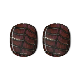 AirPods Max Case – Brown Crocodile Leather Texture Shell