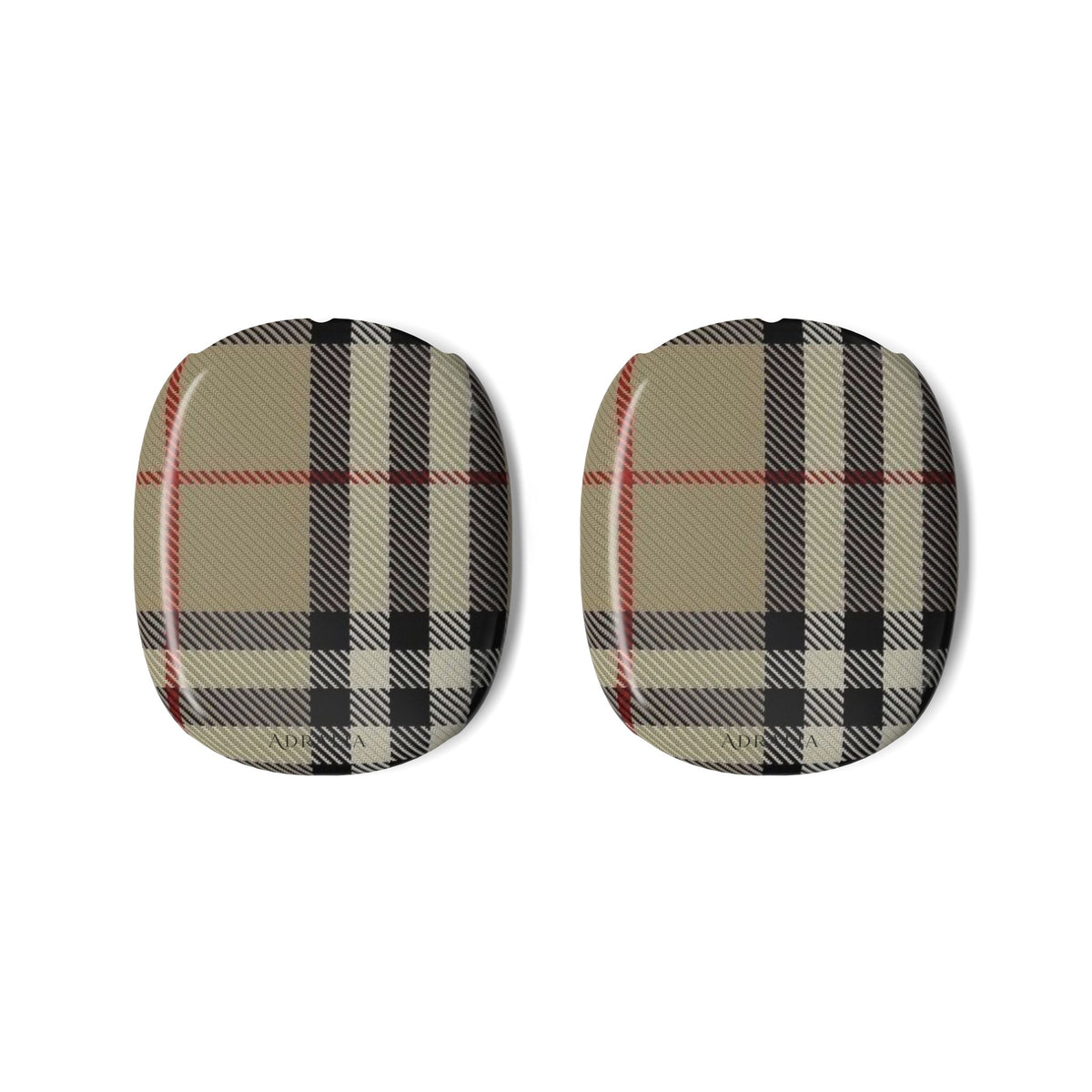 Plaid AirPods Max Shell Case — Classic Beige Tartan Headphone Covers
