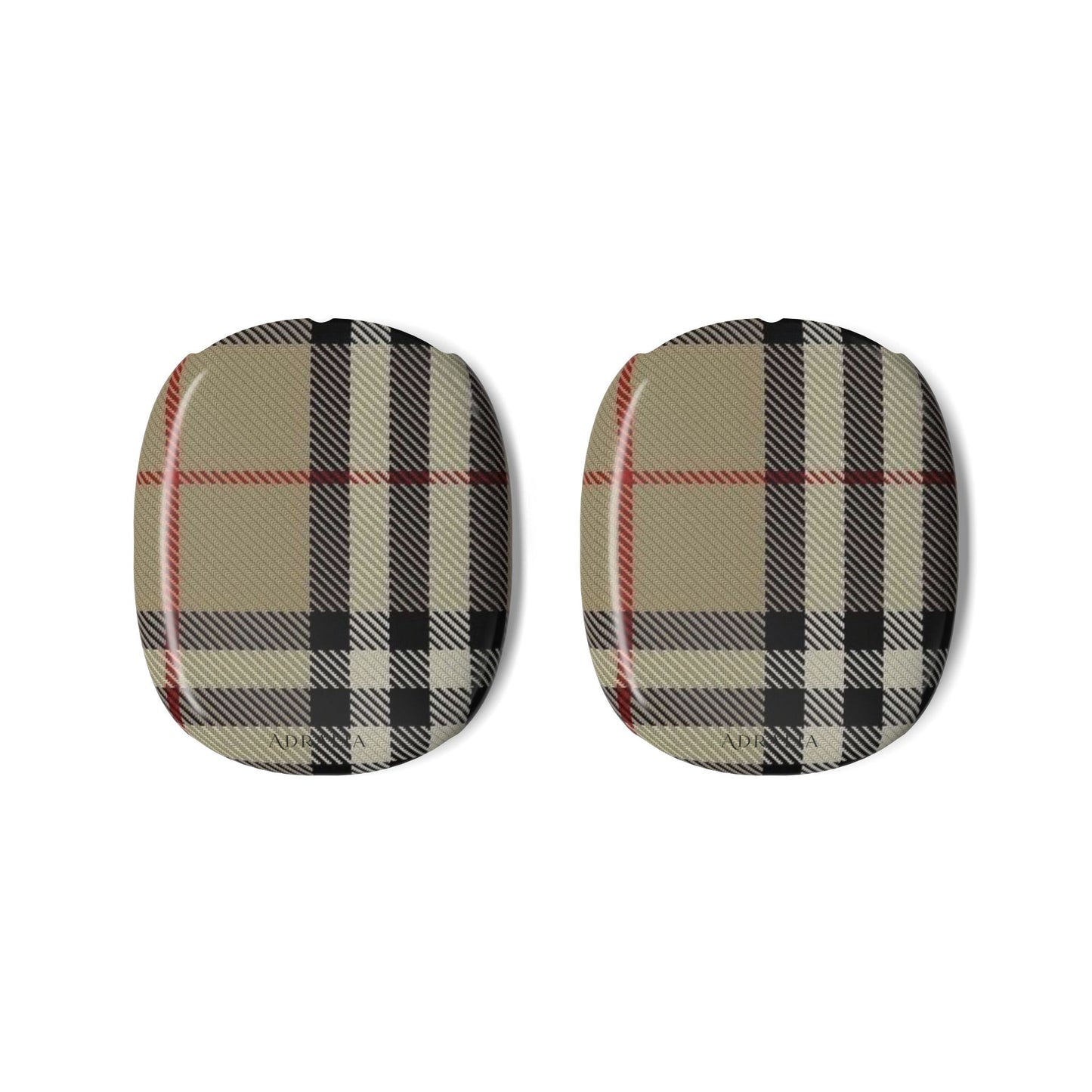 Plaid AirPods Max Shell Case — Classic Beige Tartan Headphone Covers