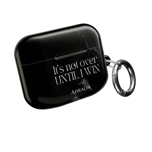 Motivational AirPod Case — "It's Not Over Until I Win" Inspirational Protective Cover