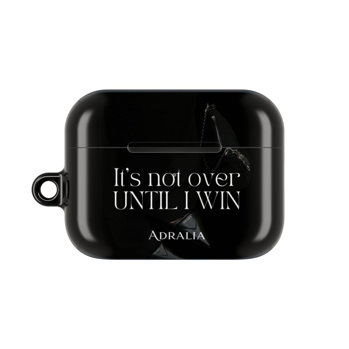 Motivational AirPod Case — "It's Not Over Until I Win" Inspirational Protective Cover