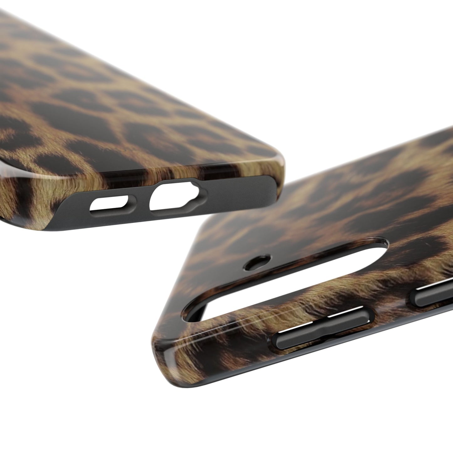 Leopard Print Tough Phone Case — Durable Animal-Print Protective Cover