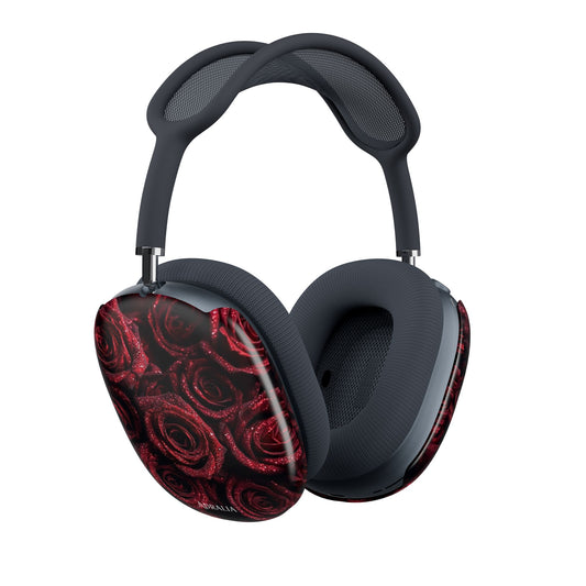 AirPods Max Case — Dark Red Rose Floral Shell