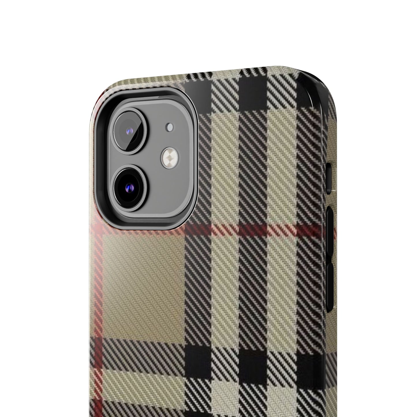 Plaid Tough Phone Case — Classic Beige Check Protective Cover