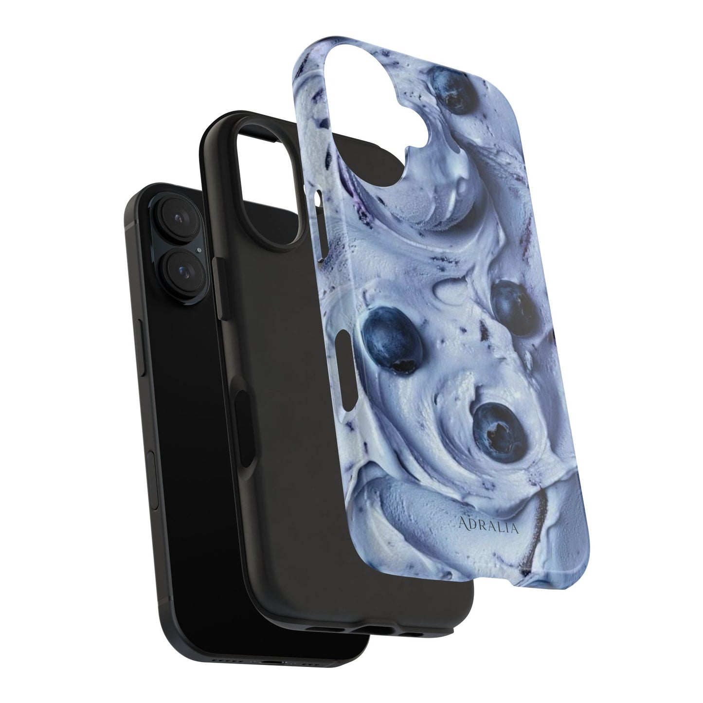 Blueberry Swirl Tough Phone Case — Protective Artistic Fruit Pattern