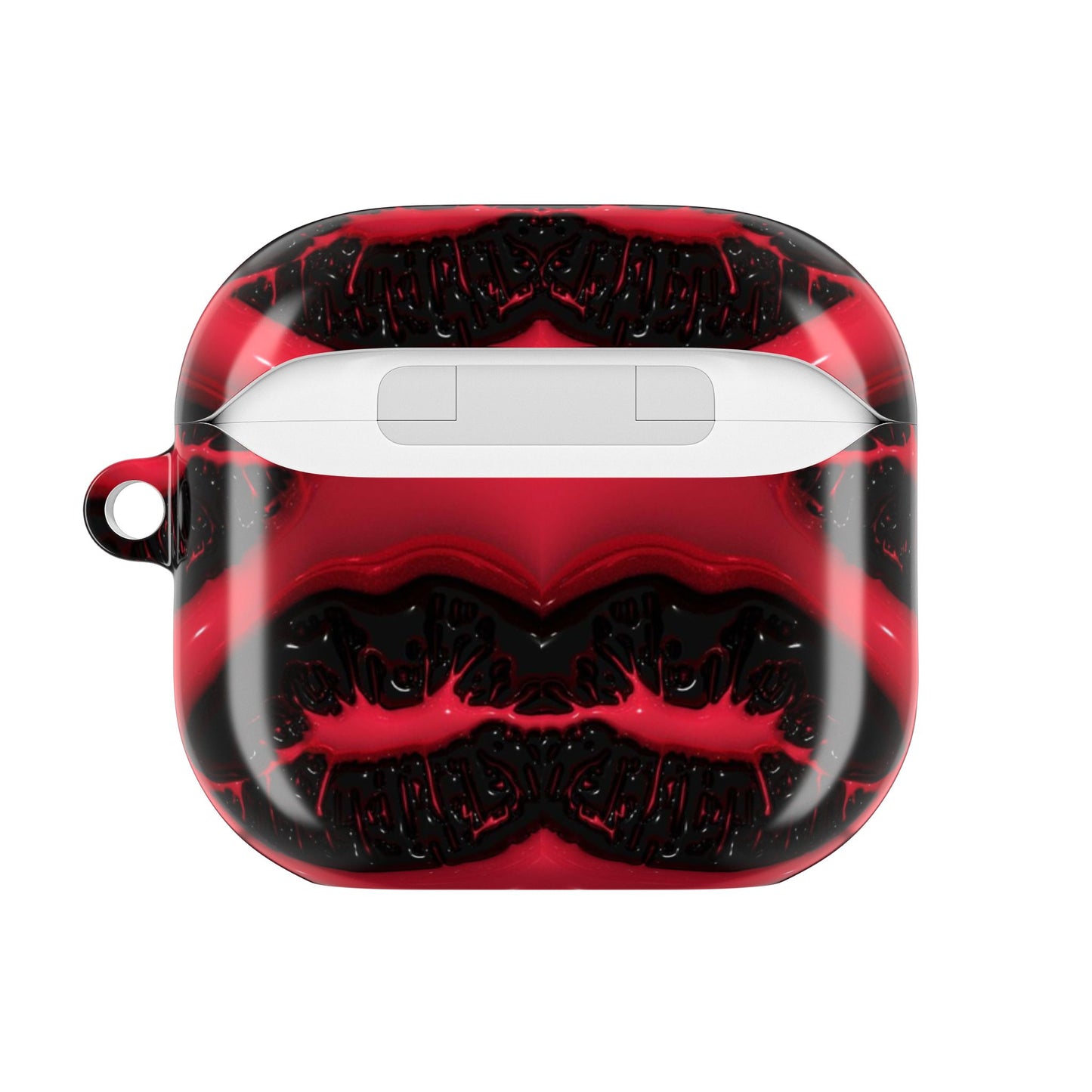 Red Black Marble AirPod Case — Bold Abstract Protective Case