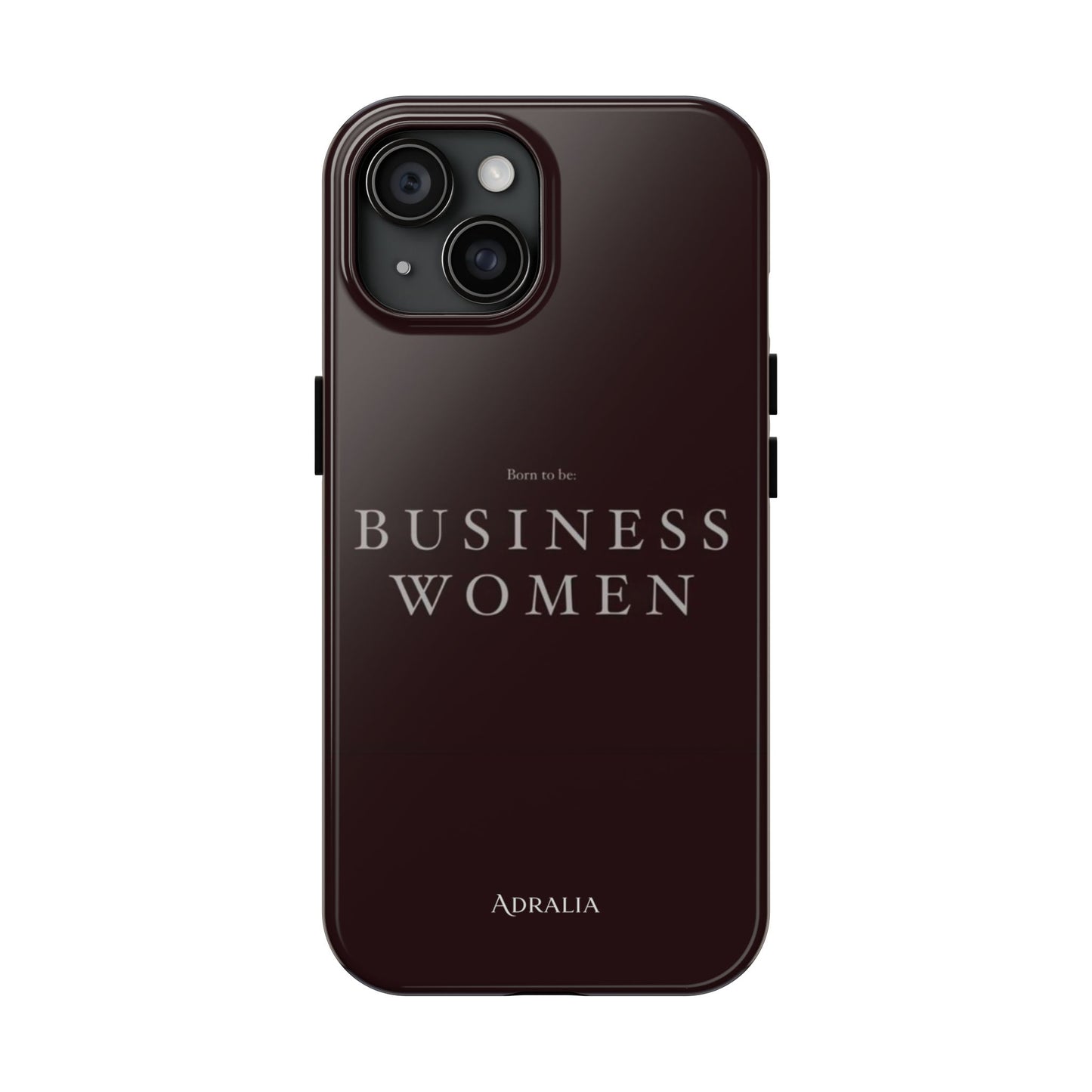 Business Women Tough Phone Case — Empowering Burgundy Protective Phone Cover