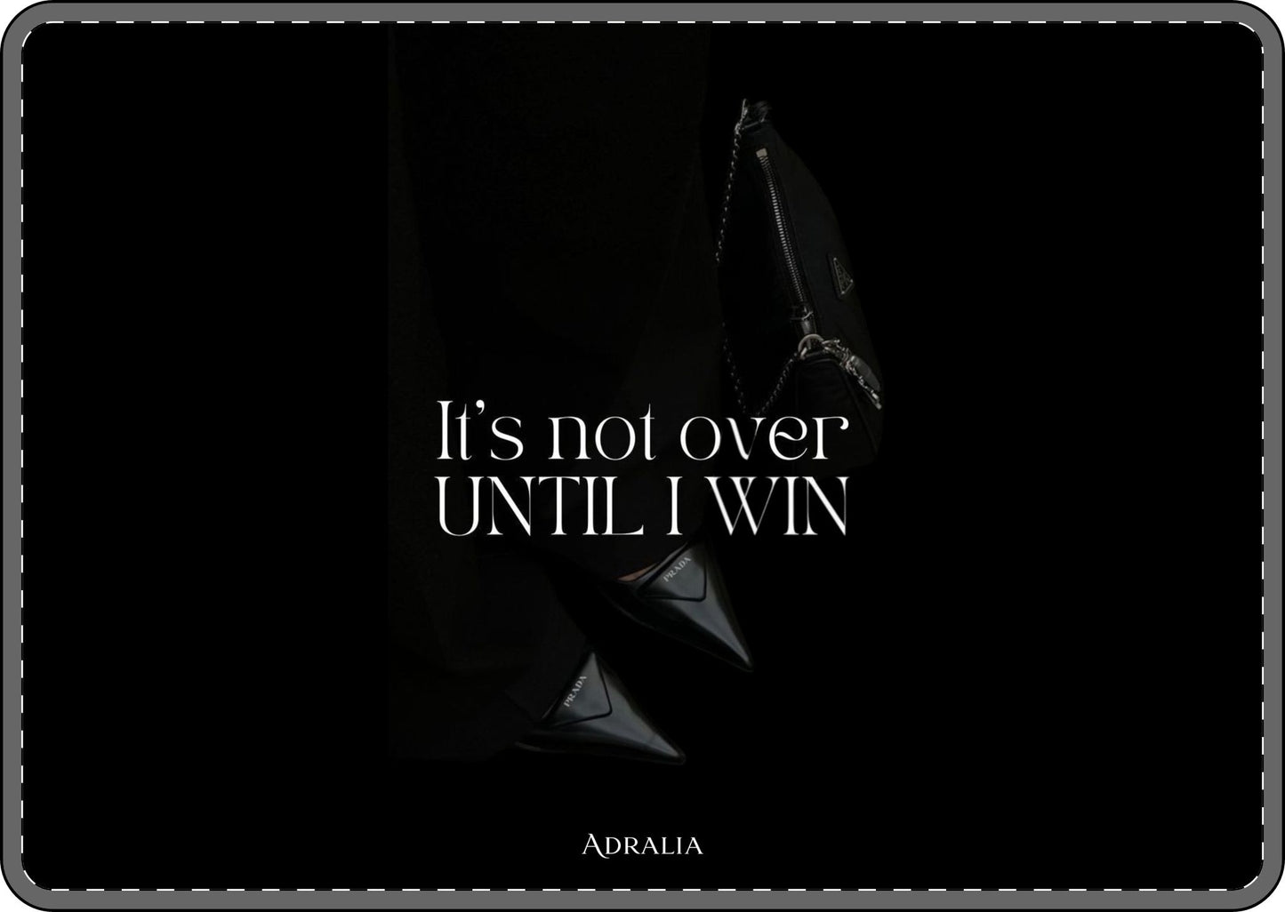 MacBook Case - "It's Not Over Until I Win" Motivational Dark Fashion Sleeve