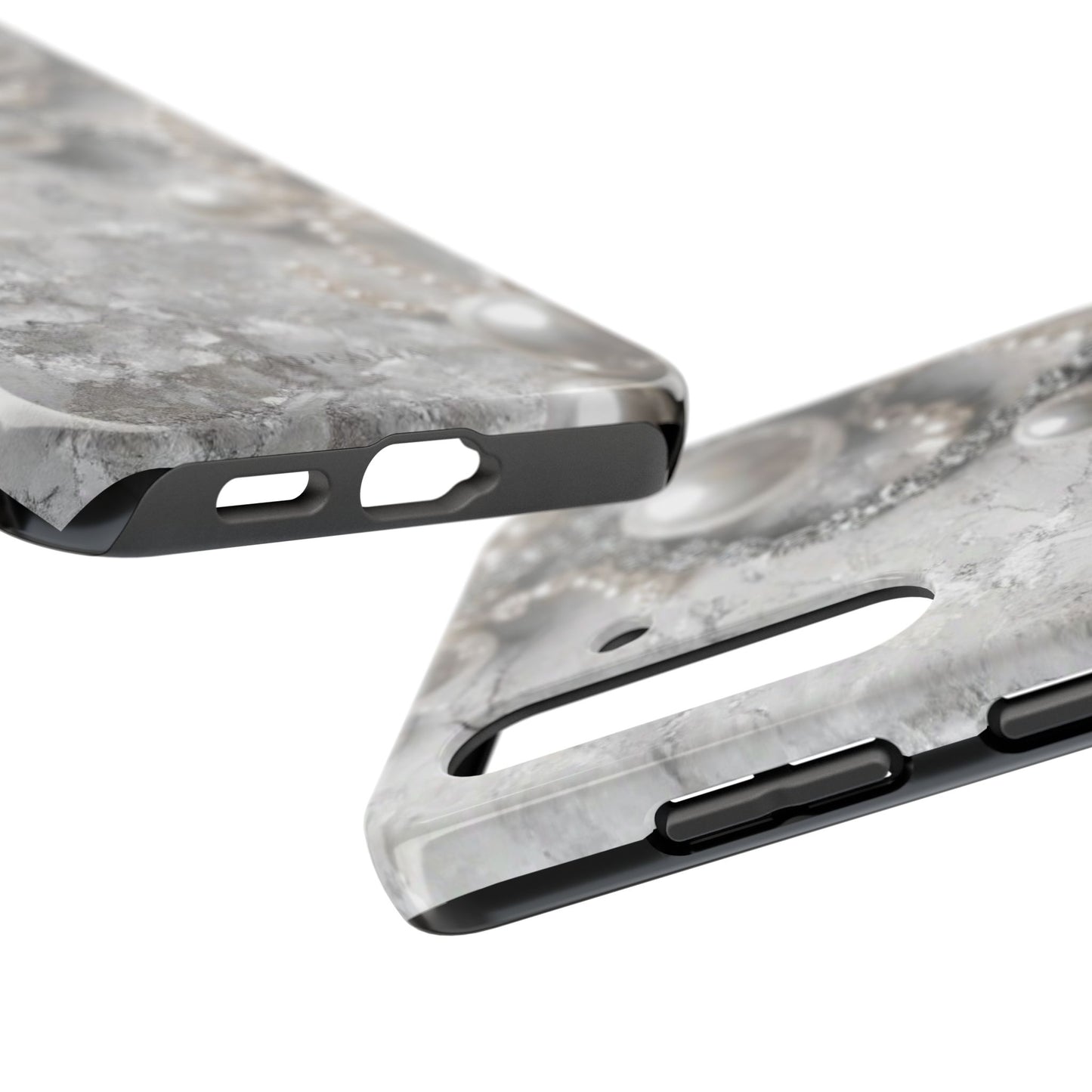 Pearl Luxe Tough Phone Case — Elegant Pearl & Crystal Protective Cover