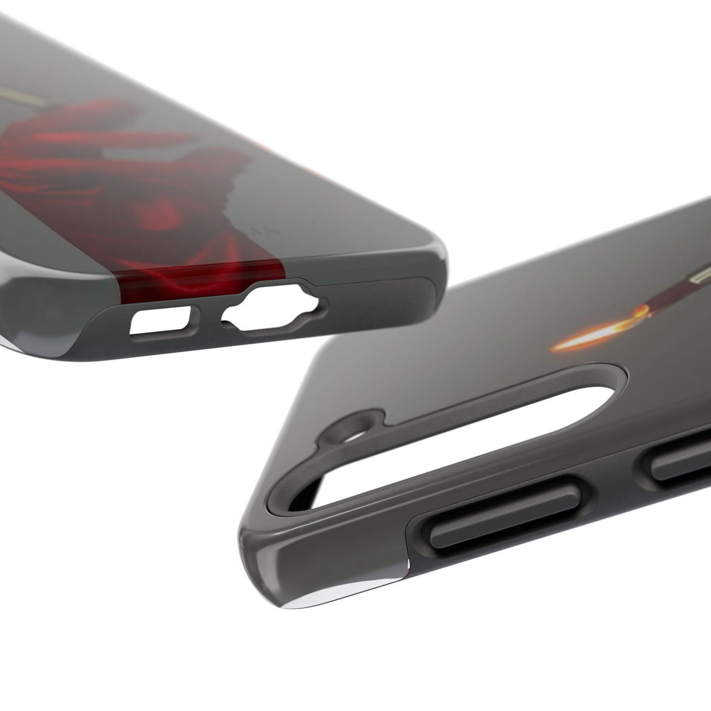 Red Glove Lighter Tough Phone Case — Dark Gothic Flame Protective Cover