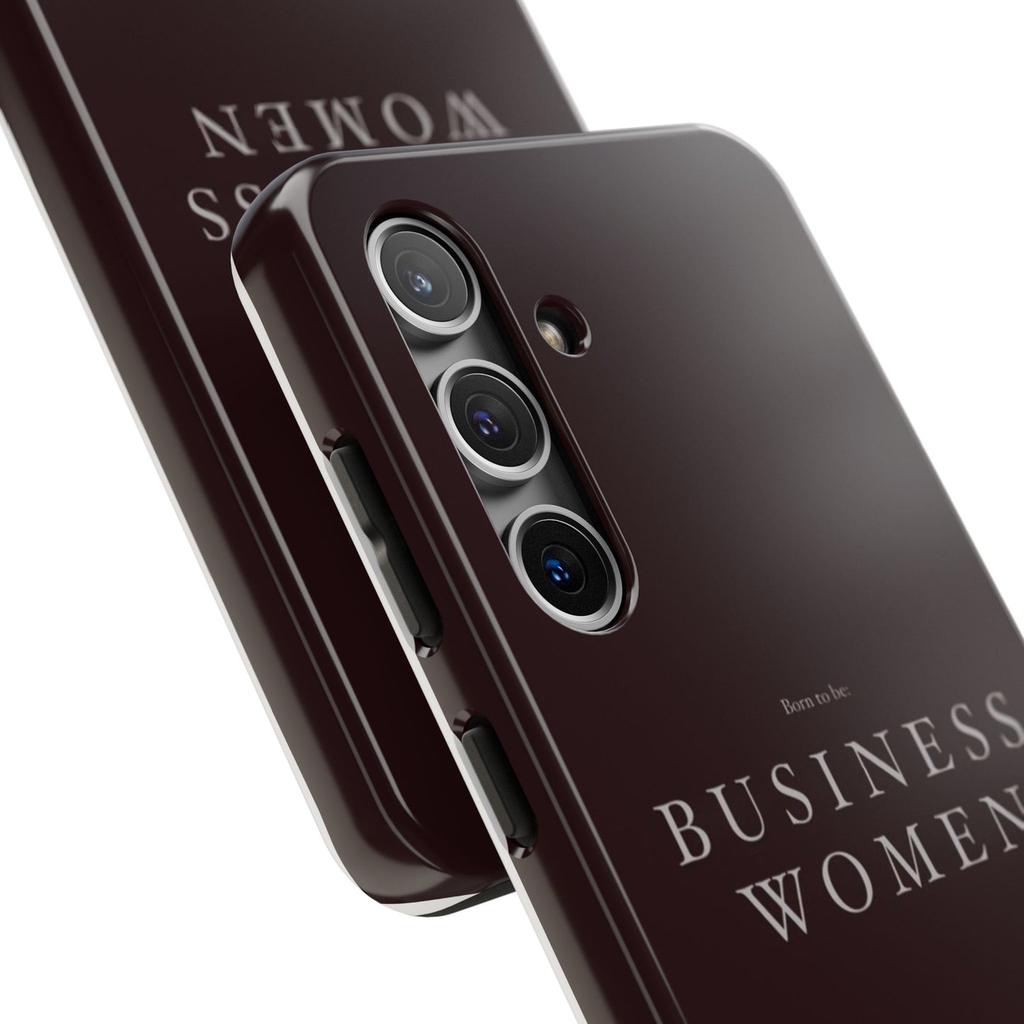 Business Women Tough Phone Case — Empowering Burgundy Protective Phone Cover
