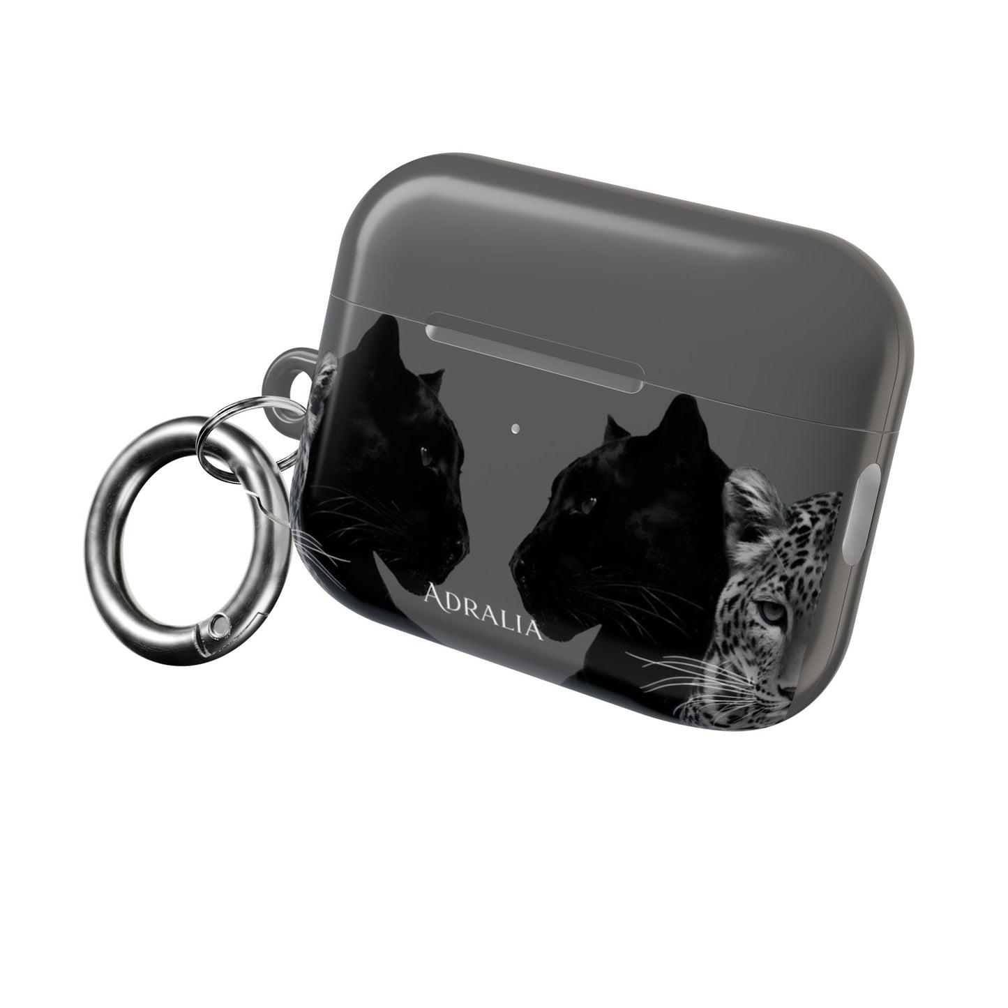 Black Cat Mirror AirPod Case — "Adralia" Protective Wireless Earbud Cover