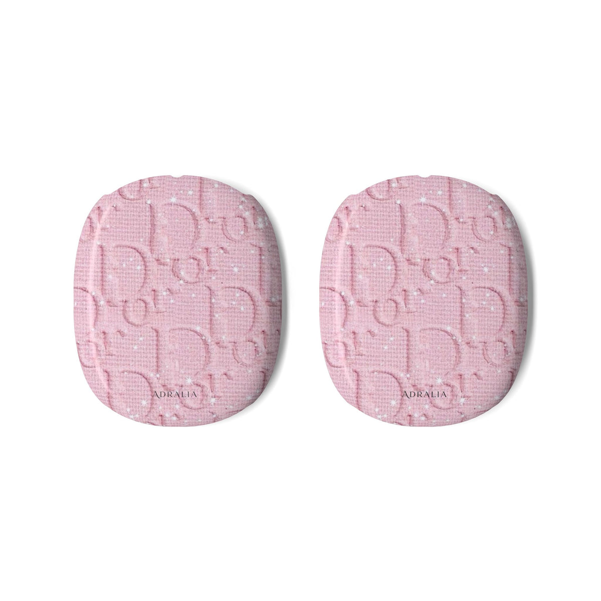 Pink Embossed Monogram AirPods Max Ear Cup Covers — Luxury Protective Shells