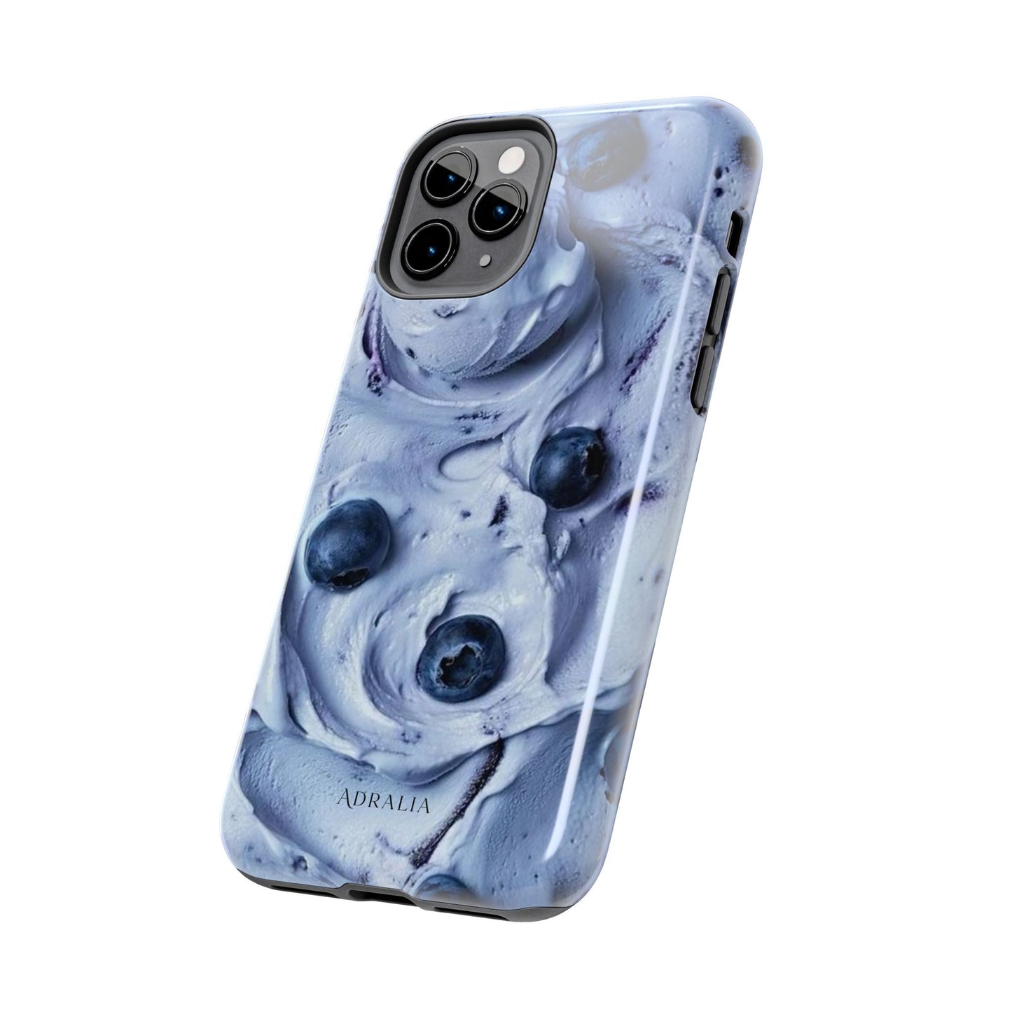 Blueberry Swirl Tough Phone Case — Protective Artistic Fruit Pattern