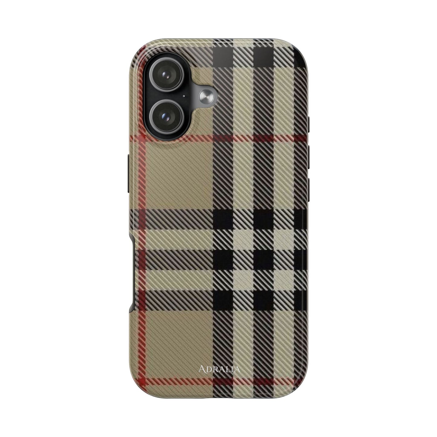 Plaid Tough Phone Case — Classic Beige Check Protective Cover