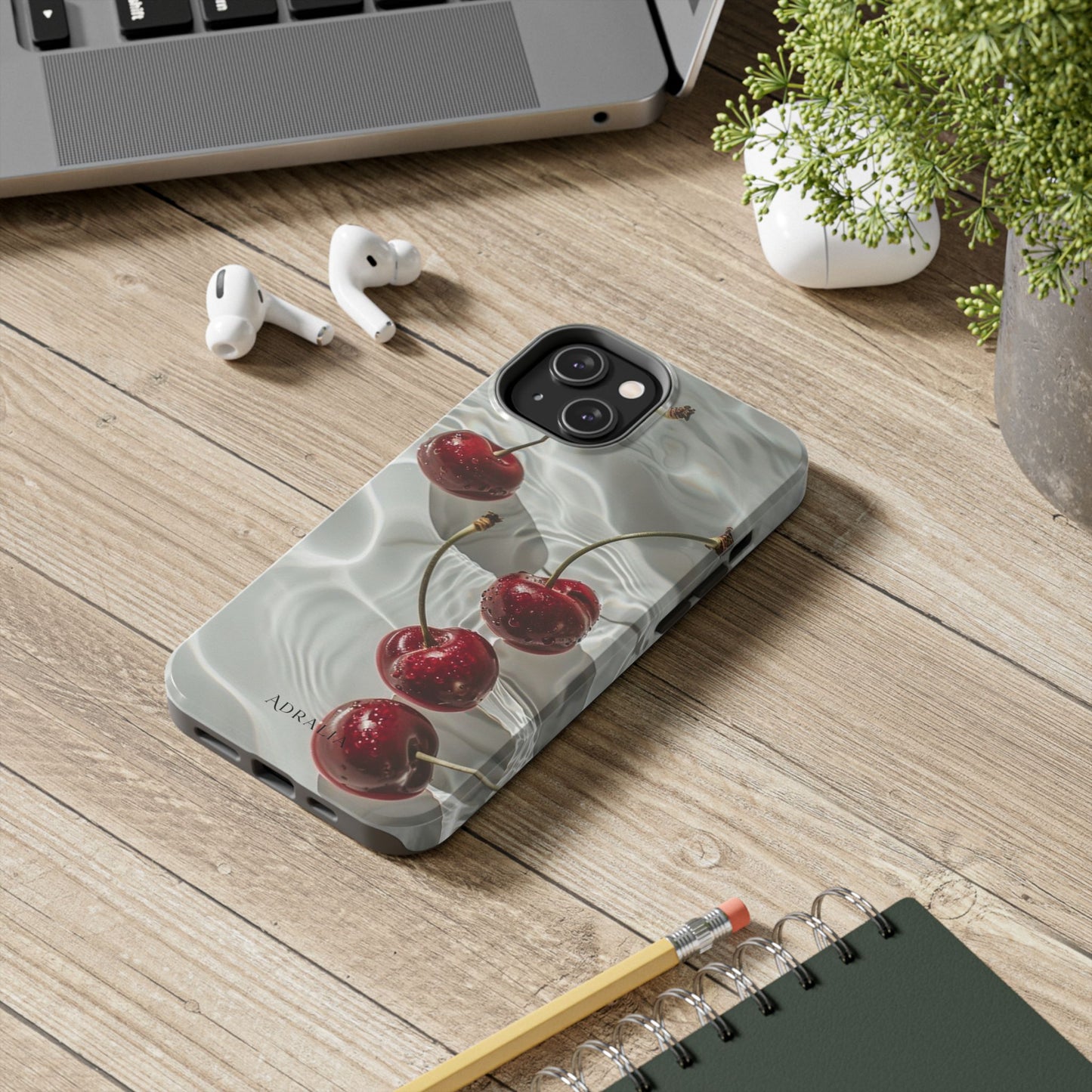 Cherry Water Reflection Tough Phone Case