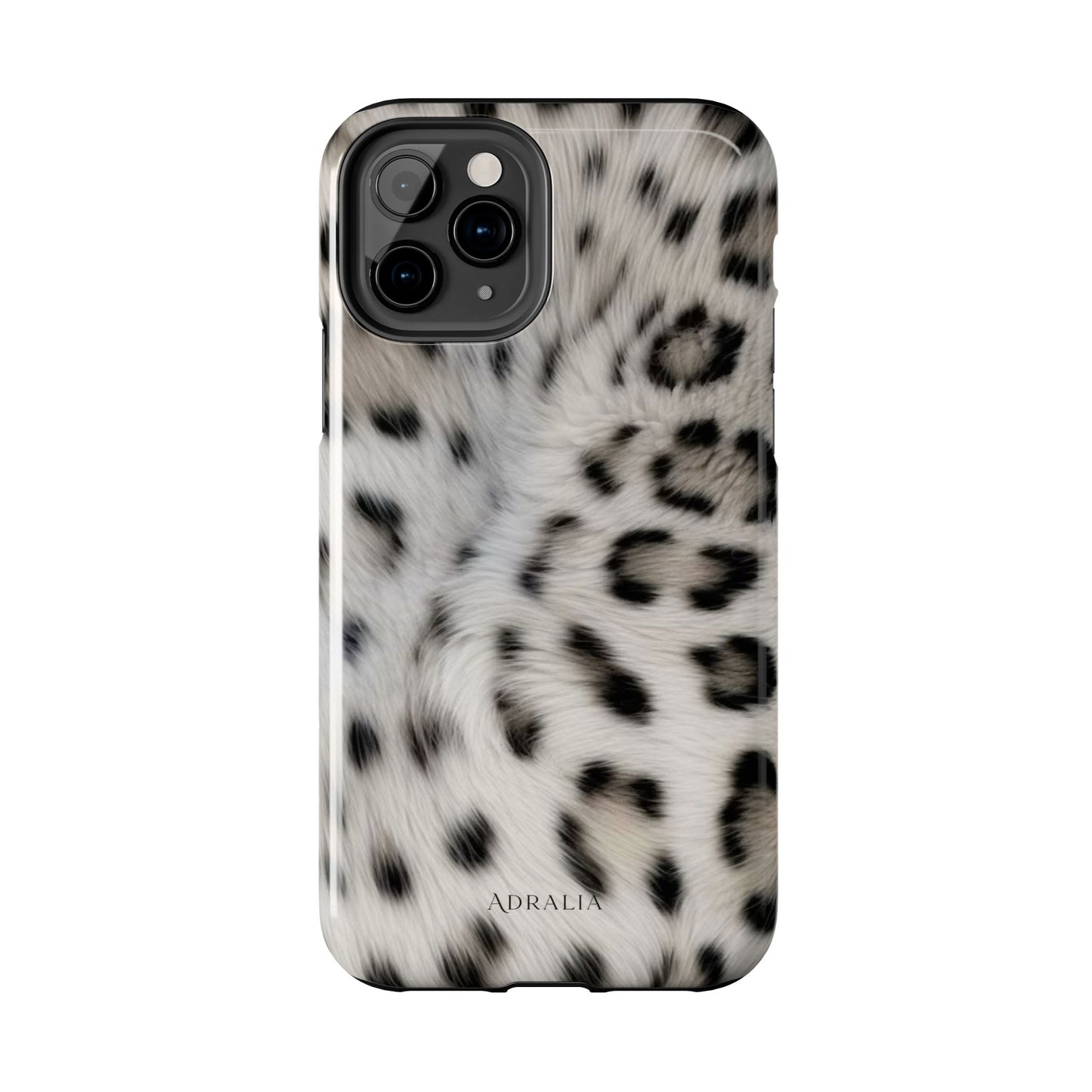 Leopard Fur Tough Phone Case — White Snow Cheetah Protective Cover