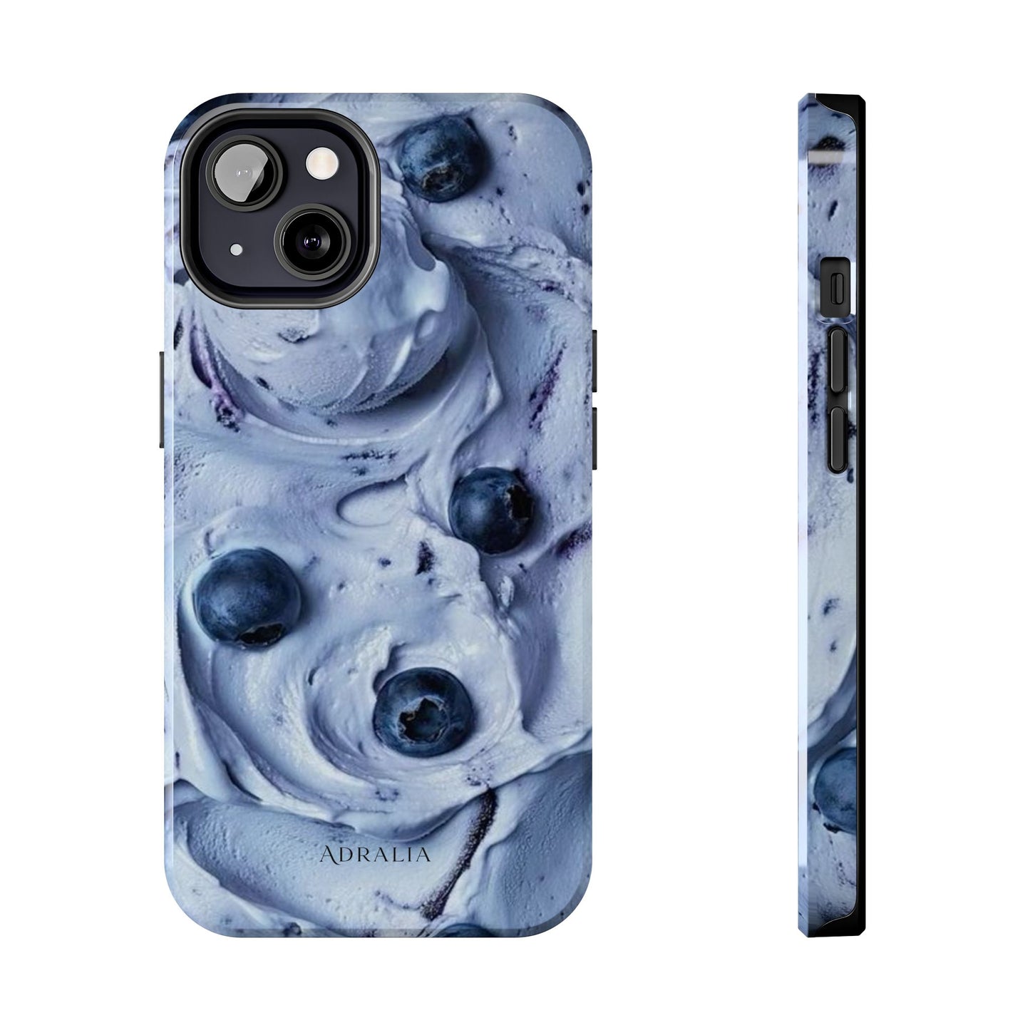 Blueberry Swirl Tough Phone Case — Protective Artistic Fruit Pattern