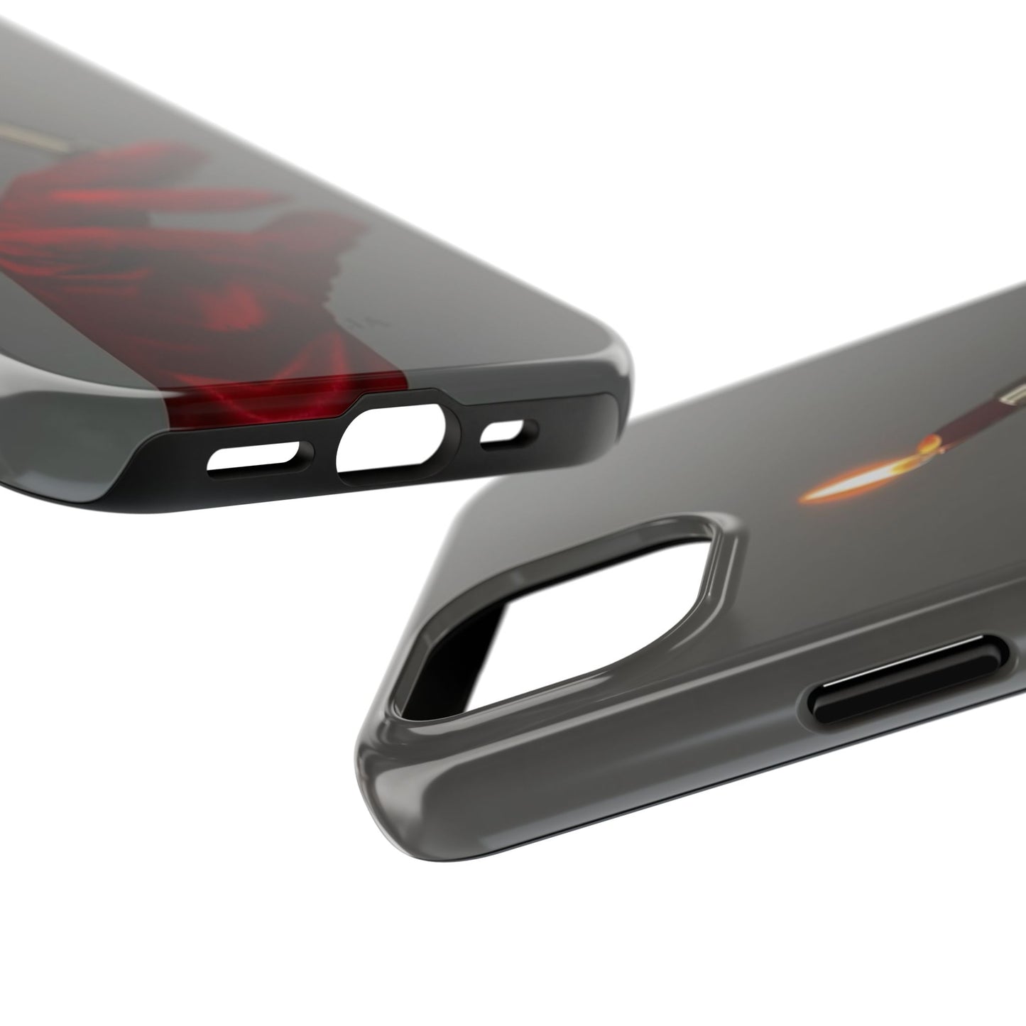 Red Glove Lighter Tough Phone Case — Dark Gothic Flame Protective Cover
