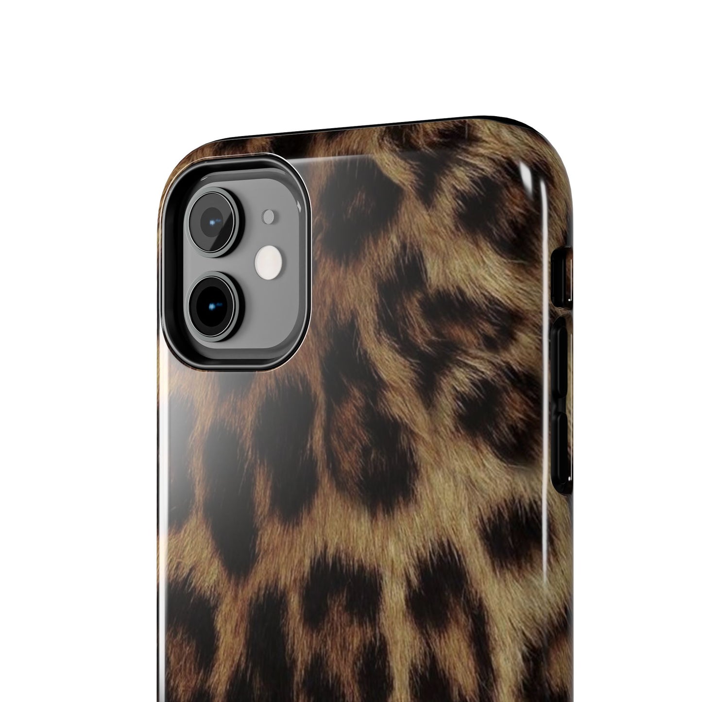 Leopard Print Tough Phone Case — Durable Animal-Print Protective Cover