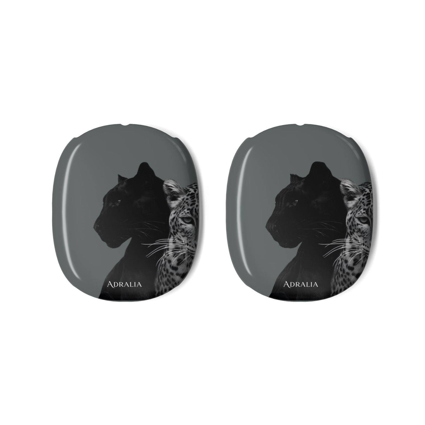 AirPods Max Case — Black Panther & Leopard Art Shell (Adralia)
