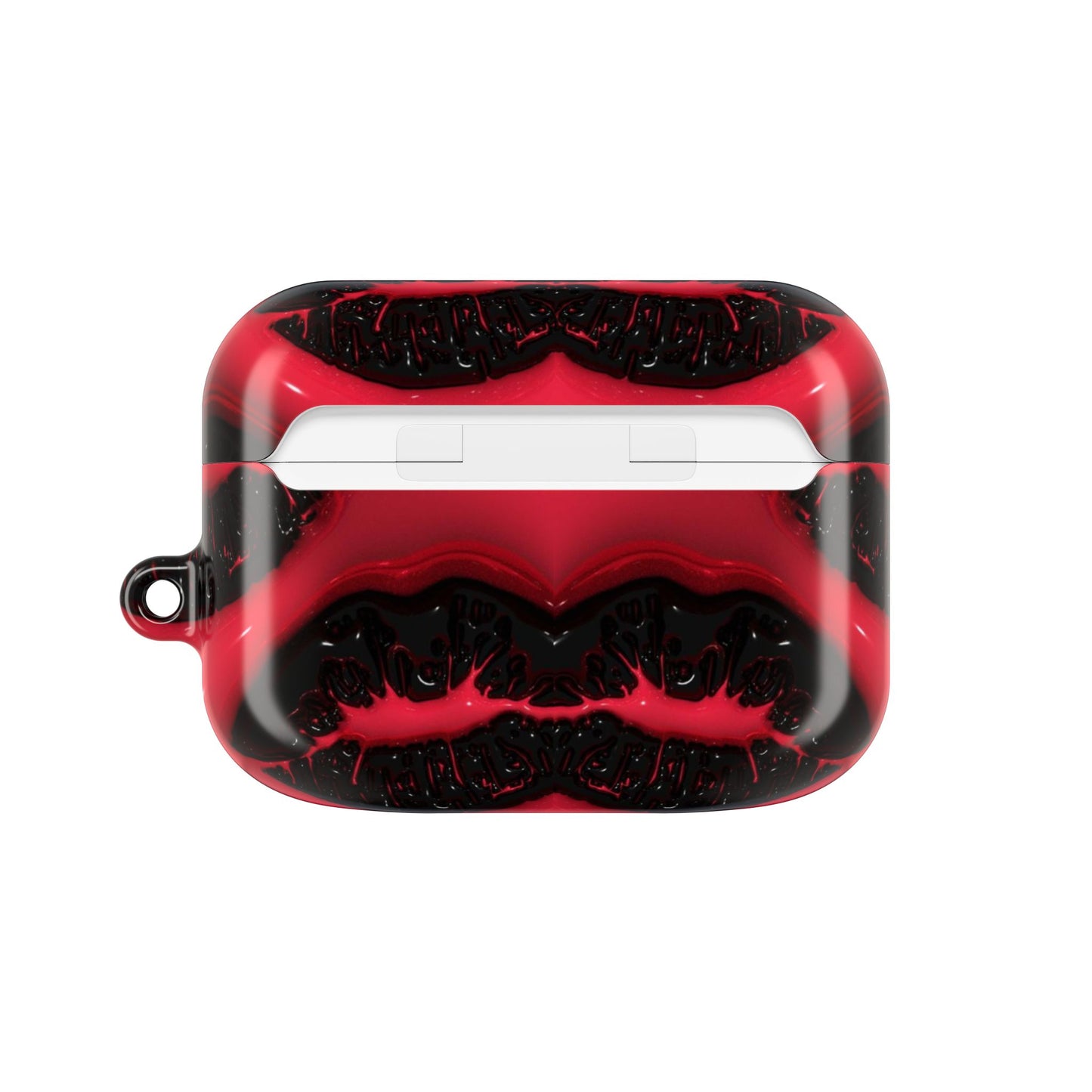 Red Black Marble AirPod Case — Bold Abstract Protective Case