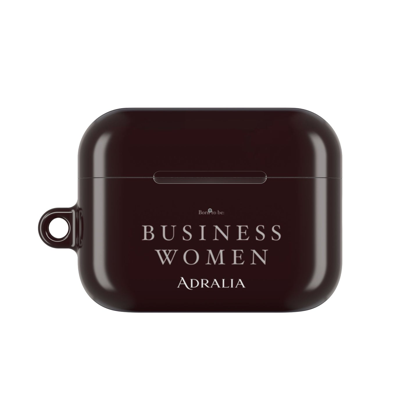 Business Women AirPods Case — Elegant Maroon Protective Cover