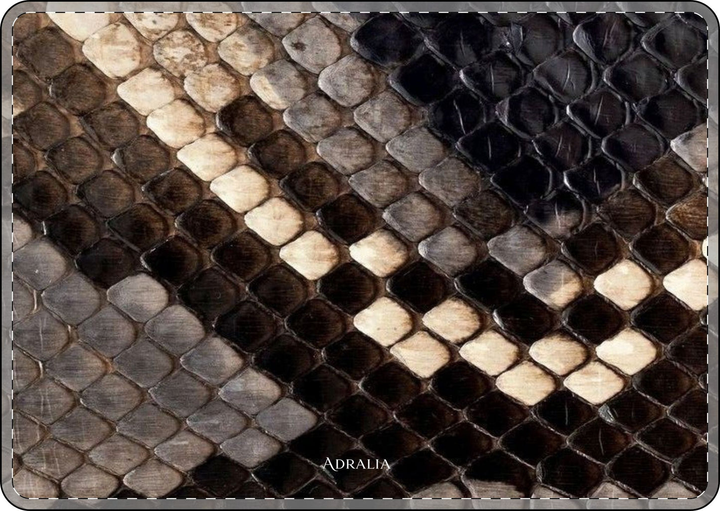 Snake Skin Pattern MacBook Case — Brown & Black Faux Reptile Protective Sleeve
