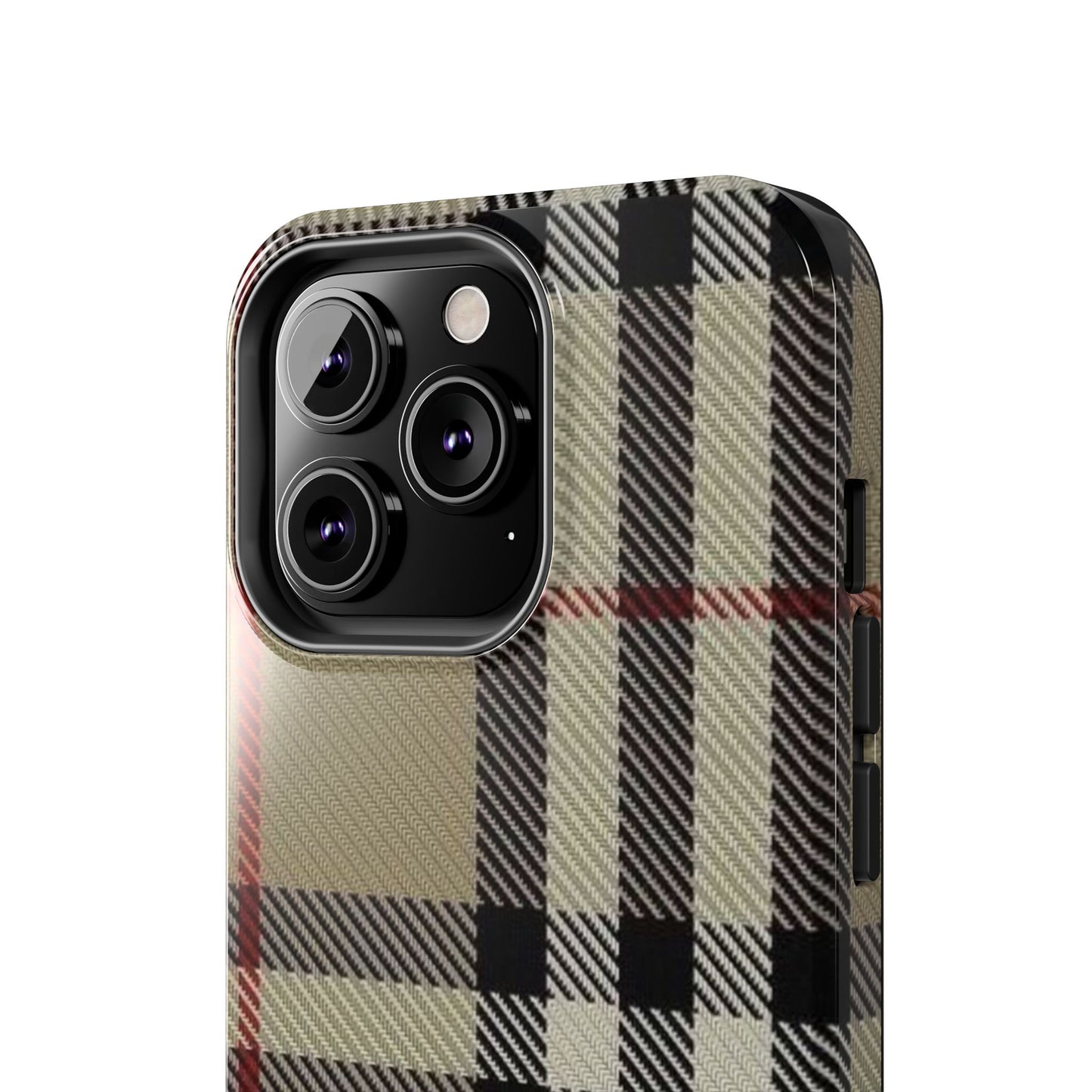 Plaid Tough Phone Case — Classic Beige Check Protective Cover