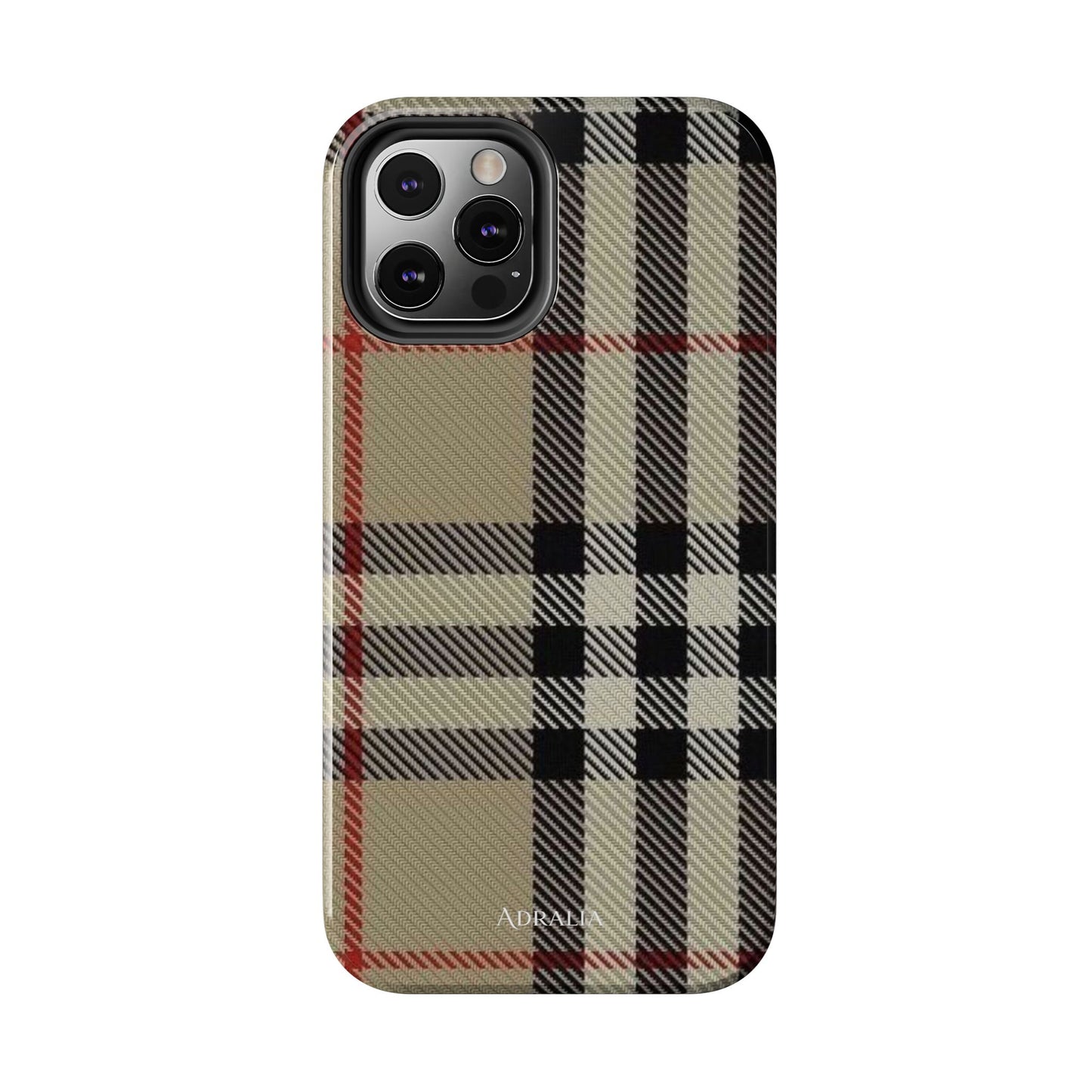 Plaid Tough Phone Case — Classic Beige Check Protective Cover