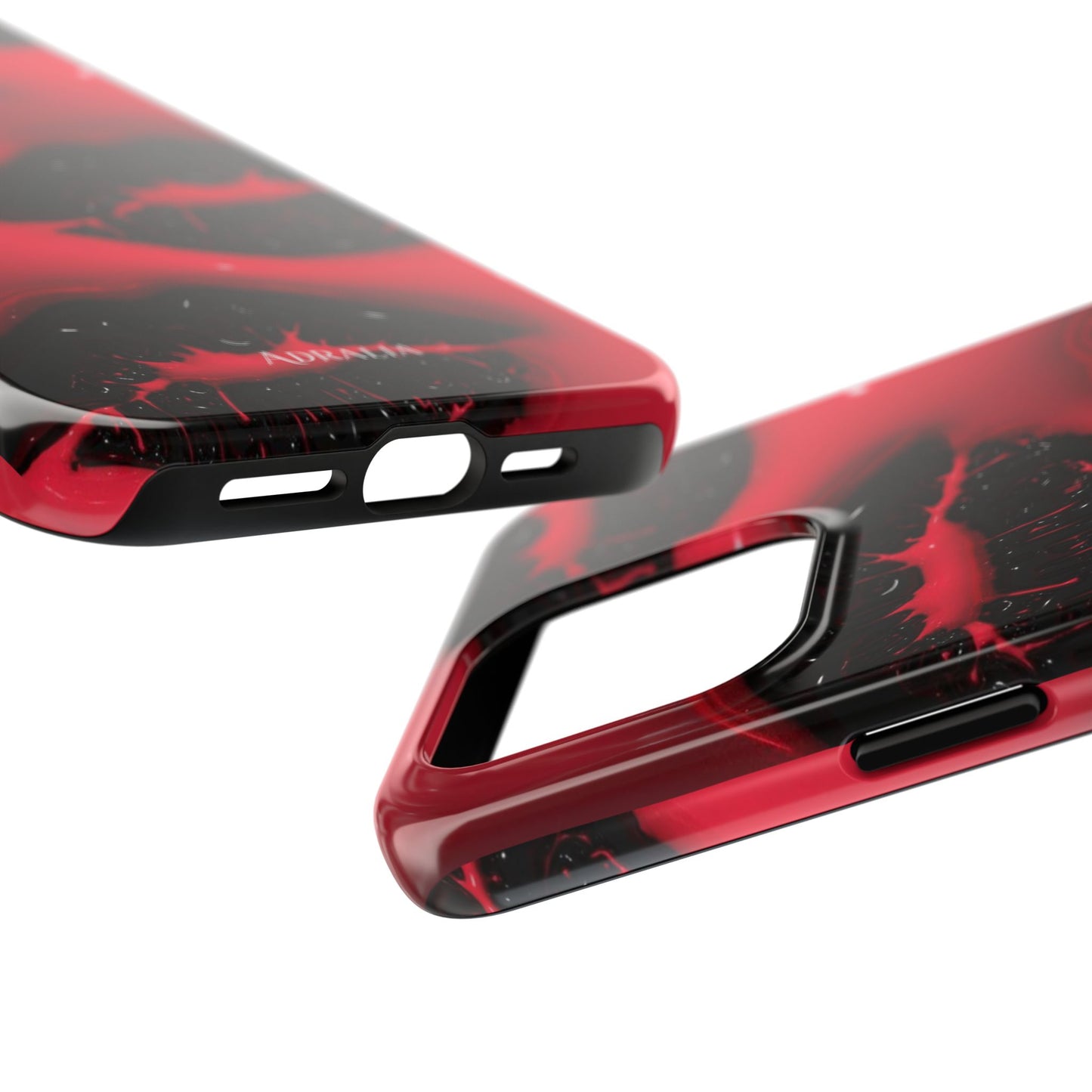 Tough Phone Case – Red Gloss Kiss Print, Shockproof Protective Cover