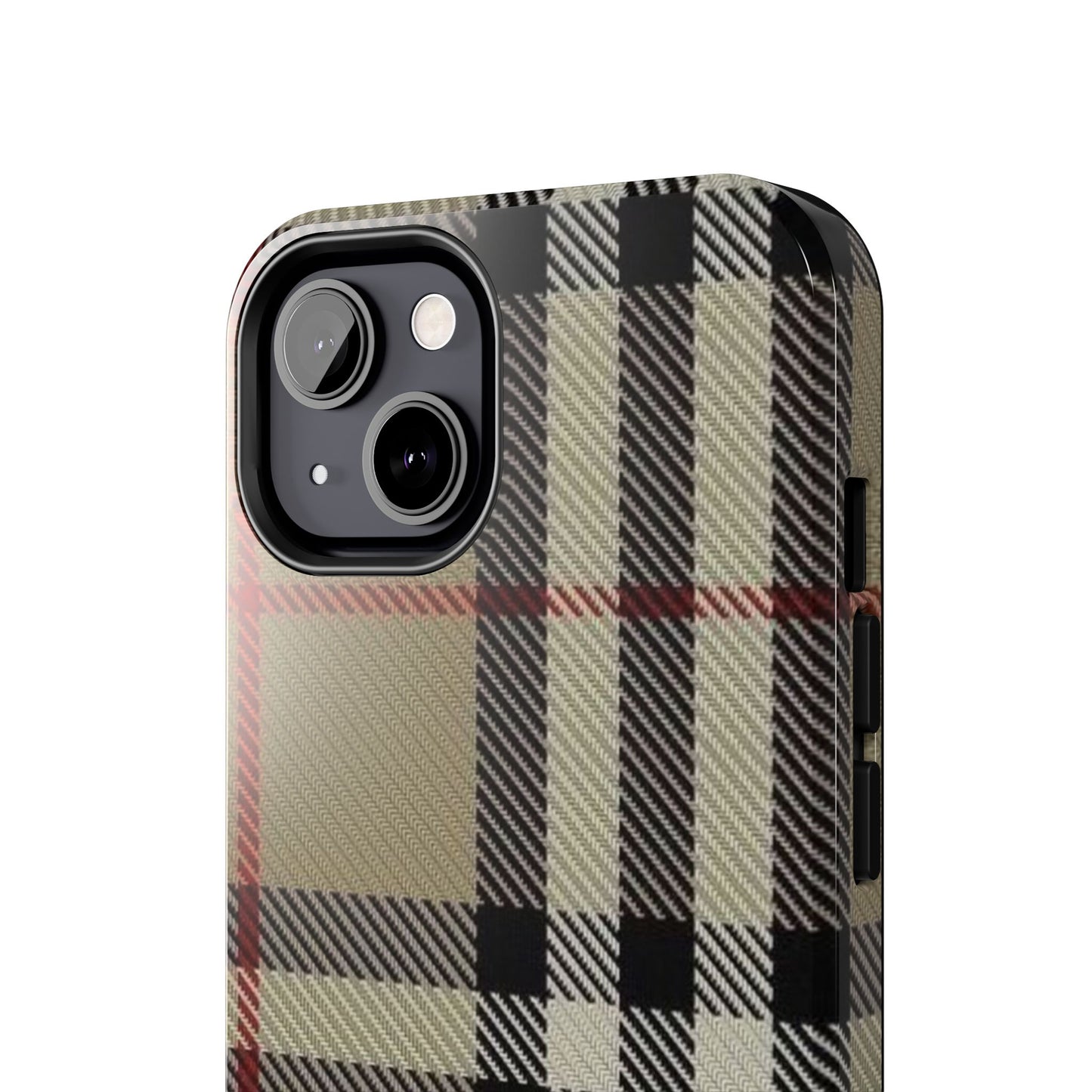 Plaid Tough Phone Case — Classic Beige Check Protective Cover