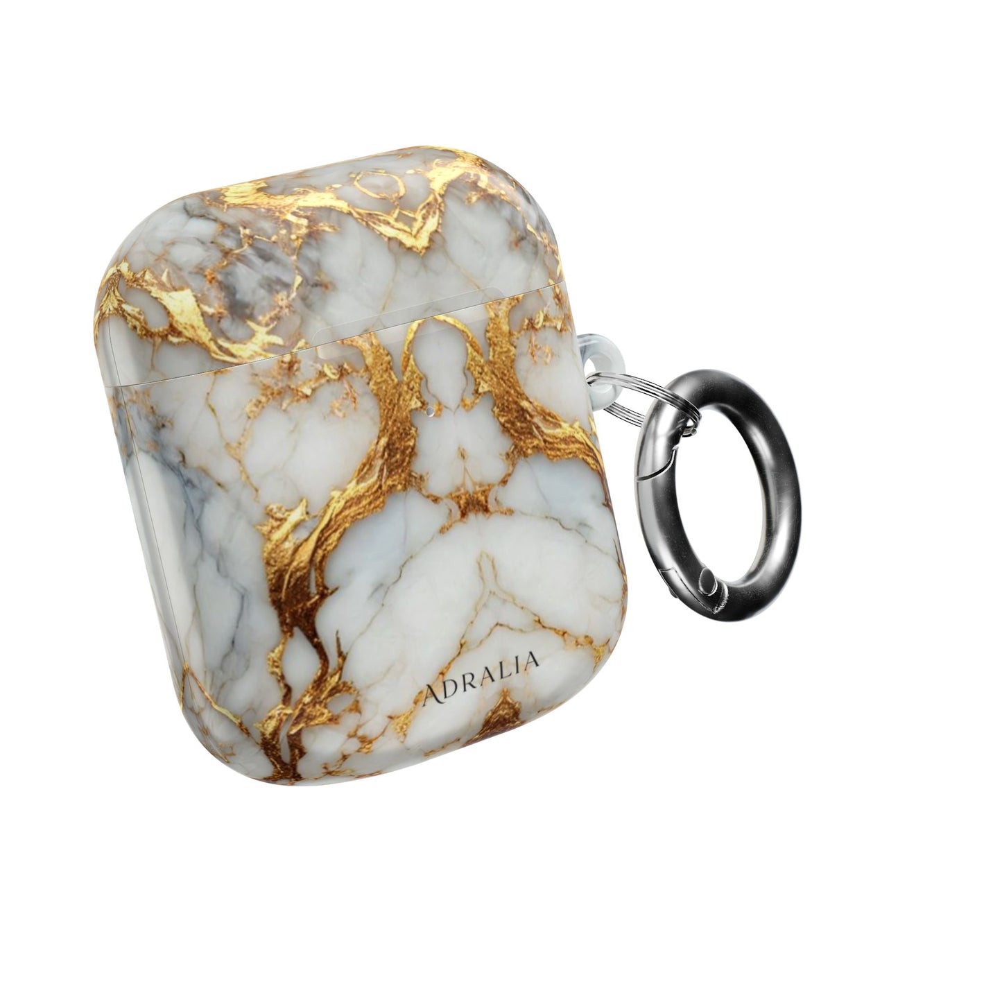 Marble Gold Luxe AirPod Case — Elegant White & Gold Charging Case Cover