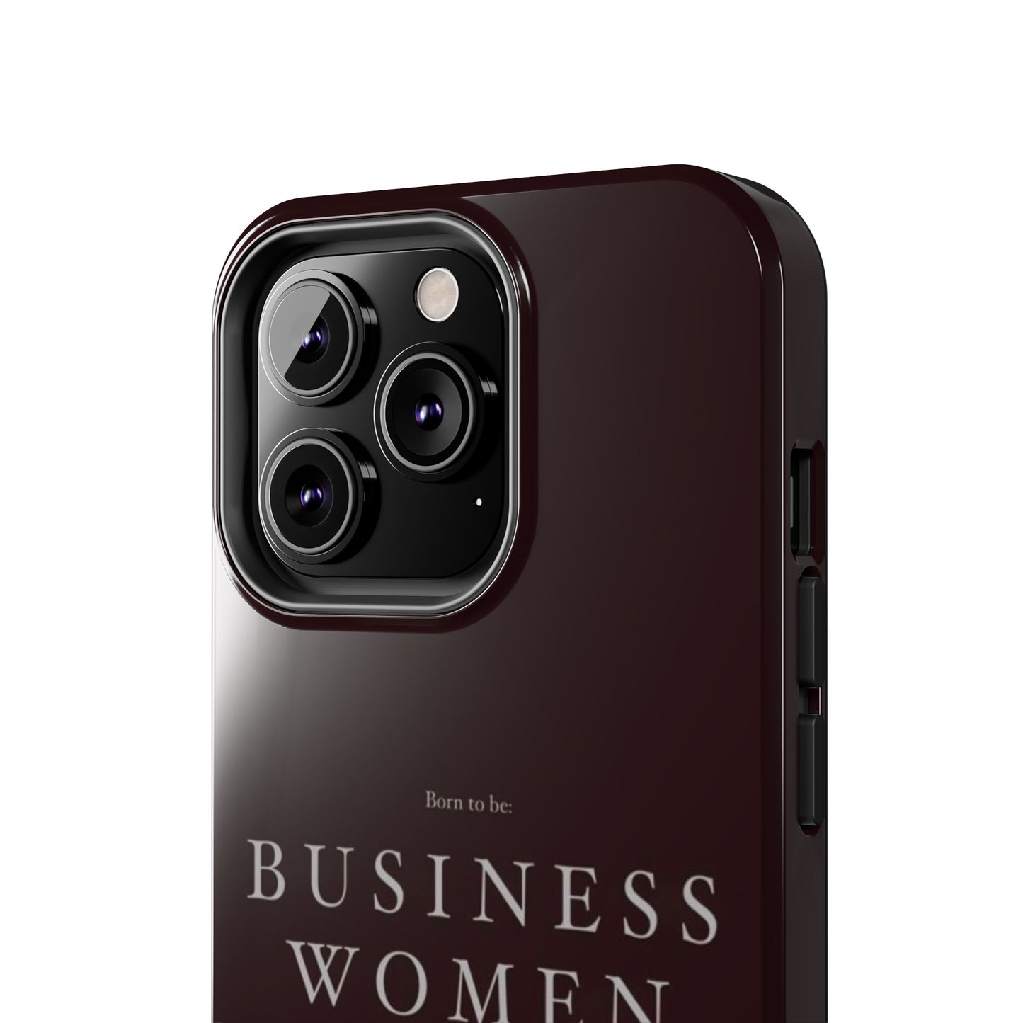 Business Women Tough Phone Case — Empowering Burgundy Protective Phone Cover