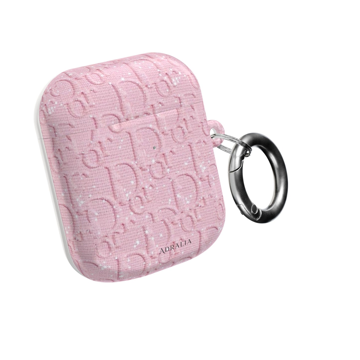 Pink Embossed Designer-Style AirPod Case