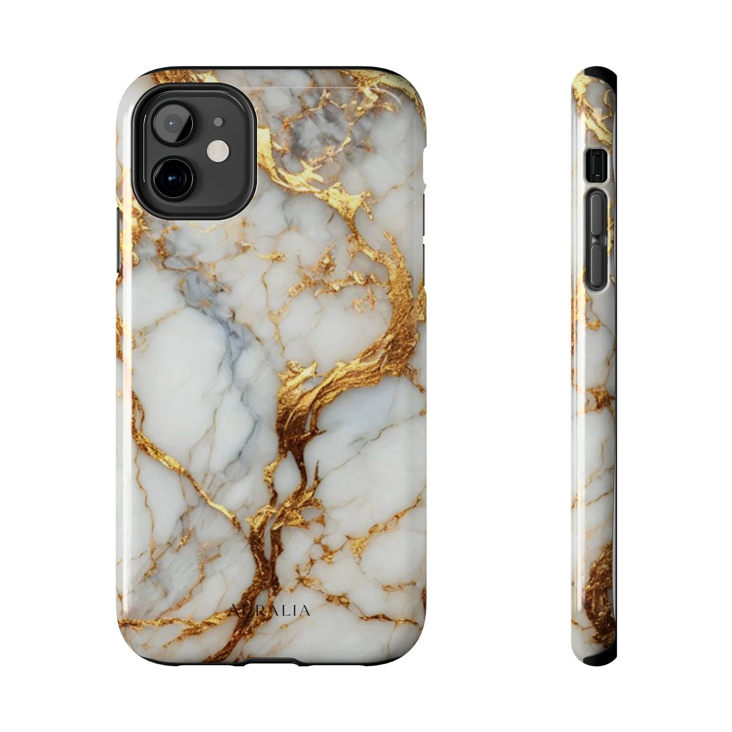 Gold Veined Marble Tough Phone Case — Luxury Protective Phone Case