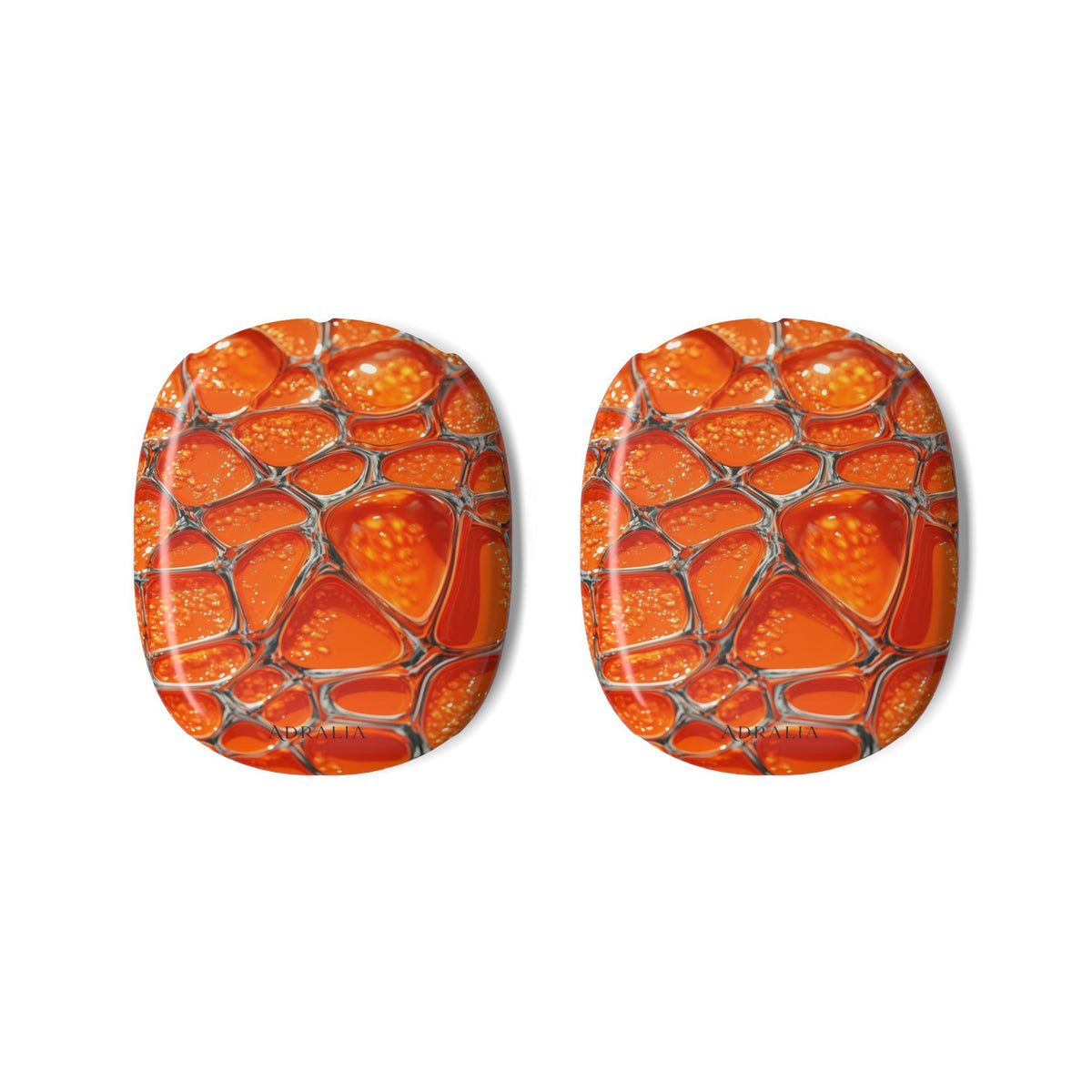 AirPods Max Case — Orange Mosaic Textured Shell Cover