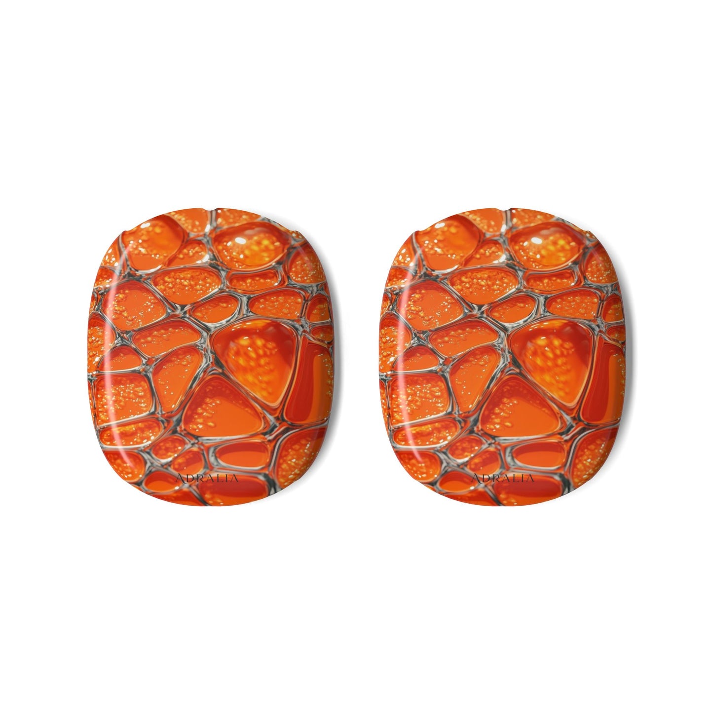 AirPods Max Case — Orange Mosaic Textured Shell Cover