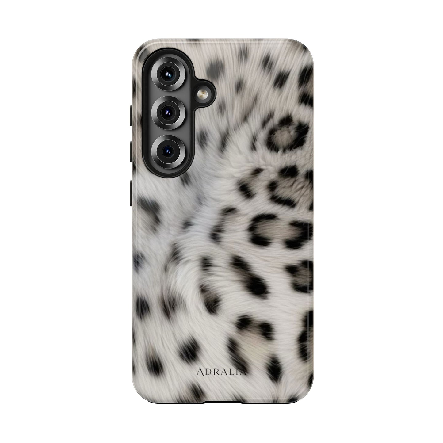 Leopard Fur Tough Phone Case — White Snow Cheetah Protective Cover